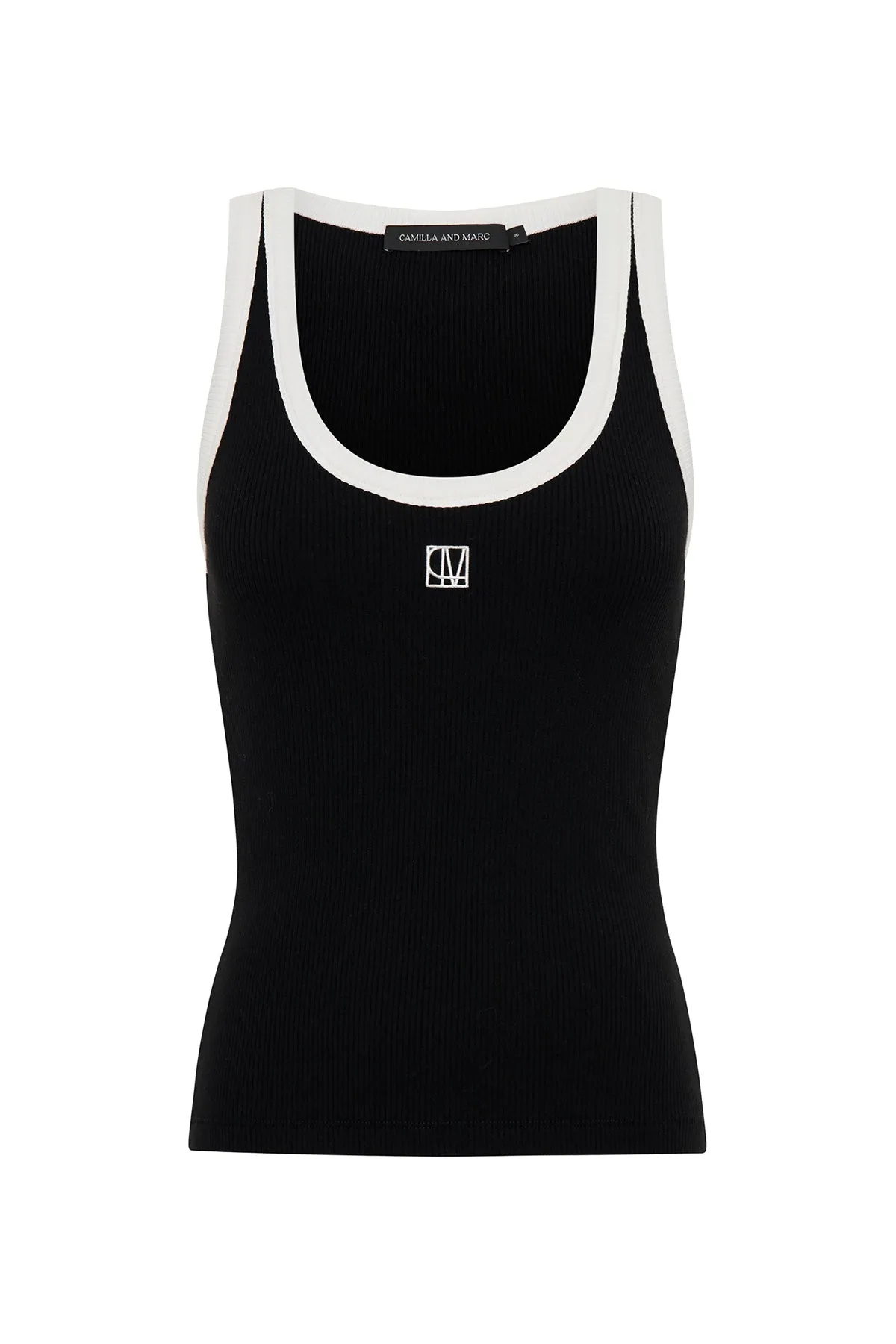 Nora Contrast Bind Scoop Neck Tank sold by camilla & marc product image thumbnail 5