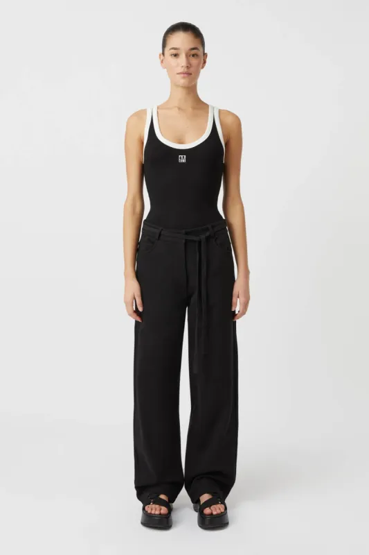 Nora Contrast Bind Scoop Neck Tank sold by camilla & marc