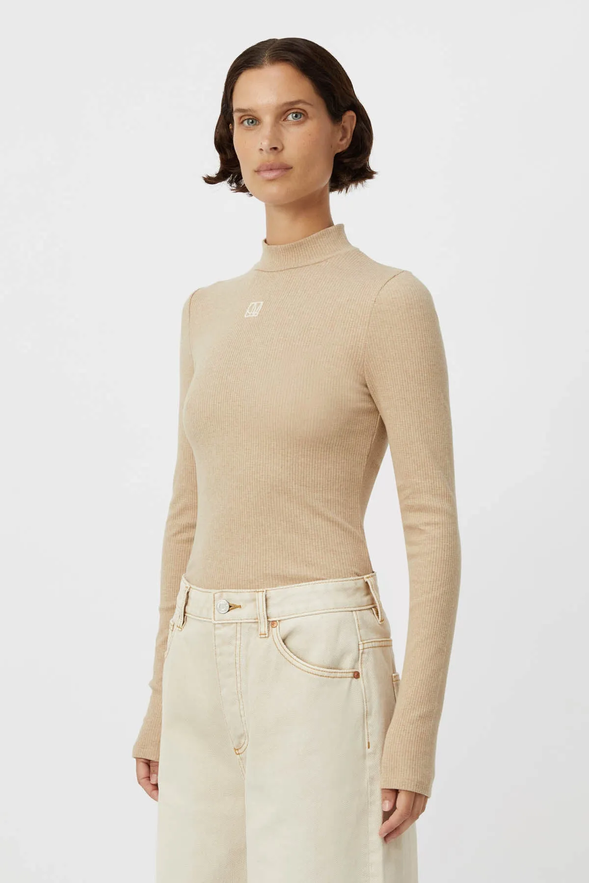 Nora Rib Long Sleeve Top sold by camilla & marc product image thumbnail 2