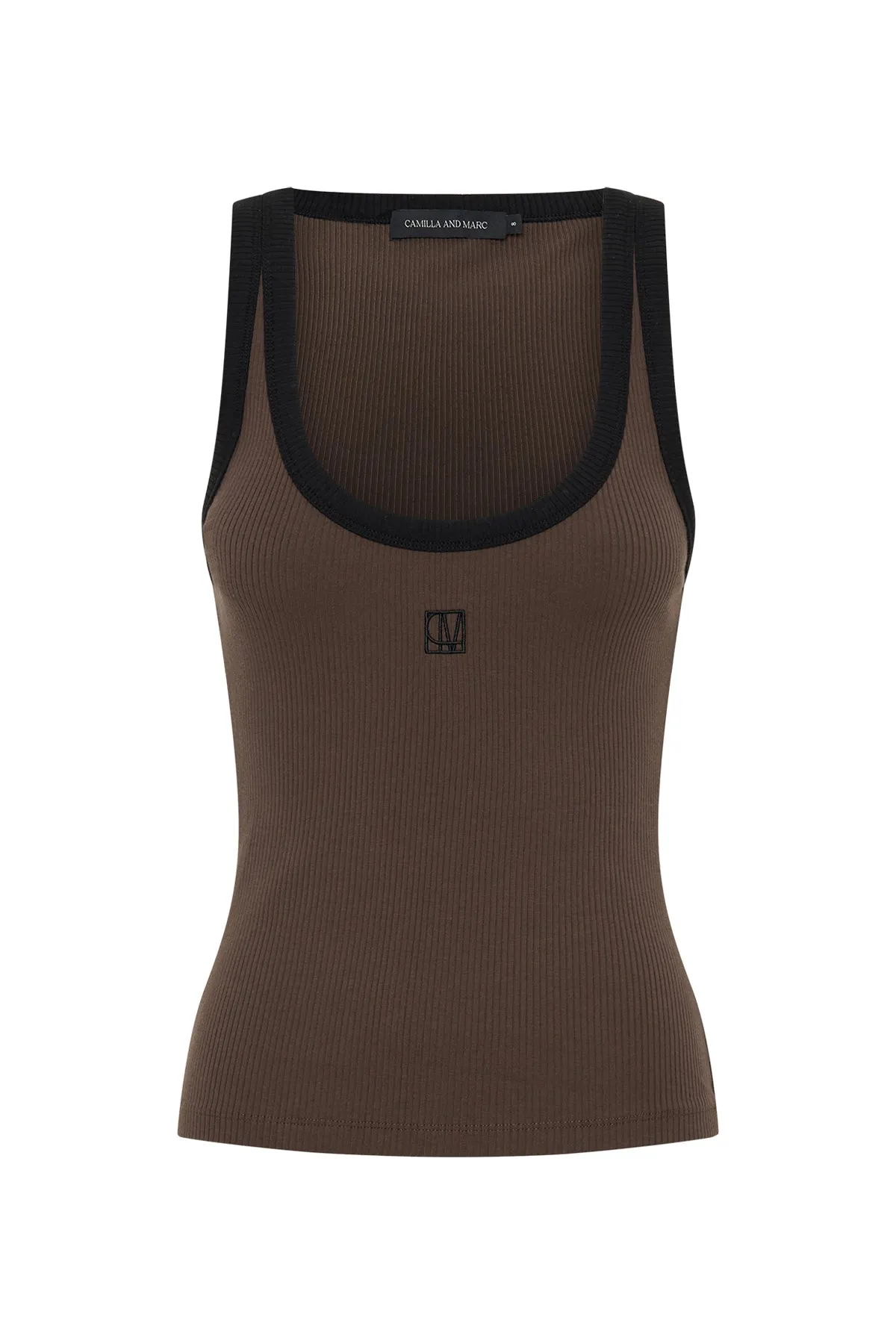 Nora Contrast Bind Scoop Neck Tank sold by camilla & marc product image thumbnail 5