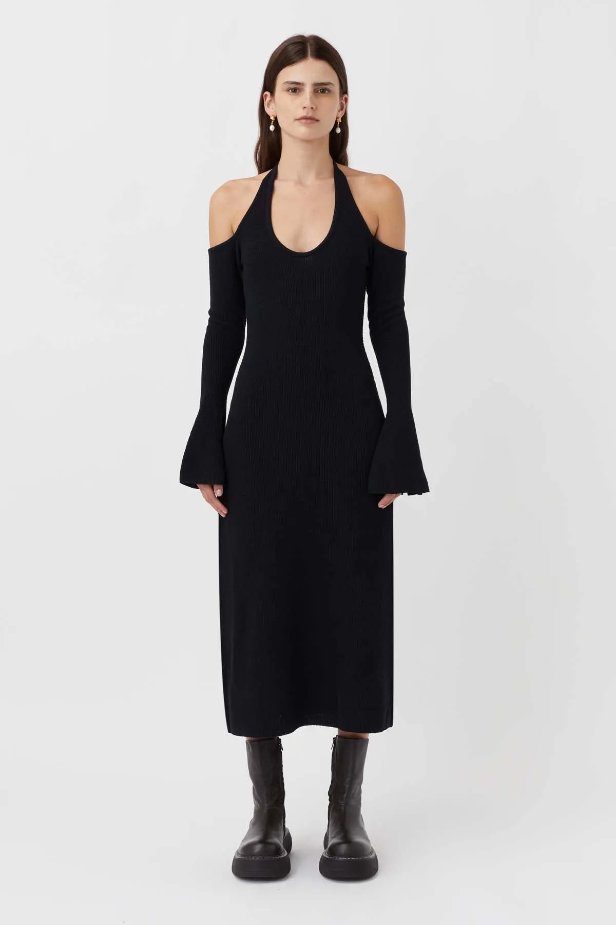 Redwood Cold Shoulder Knit Dress sold by camilla & marc product image thumbnail 3