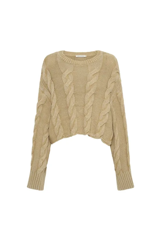 Louis Cable Knit Sweater sold by camilla & marc