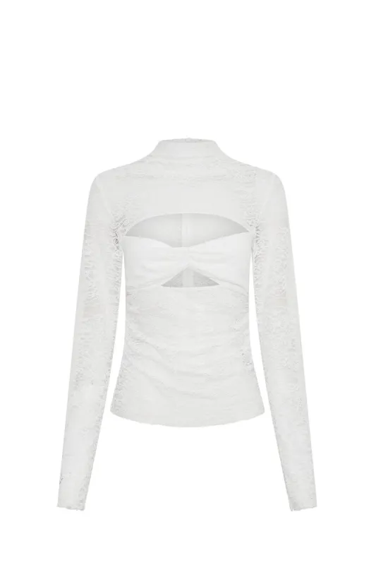 Angelo Lace Long Sleeve Top sold by camilla & marc