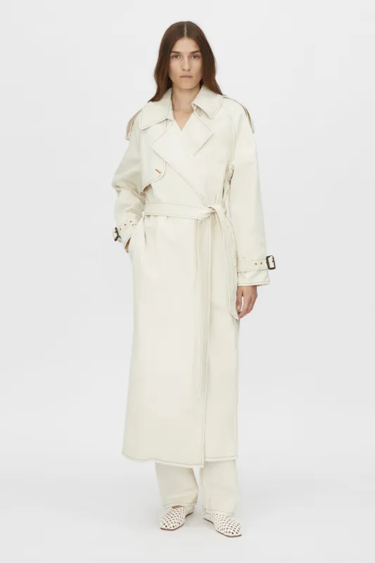 Calyx Denim Trench Coat sold by camilla & marc