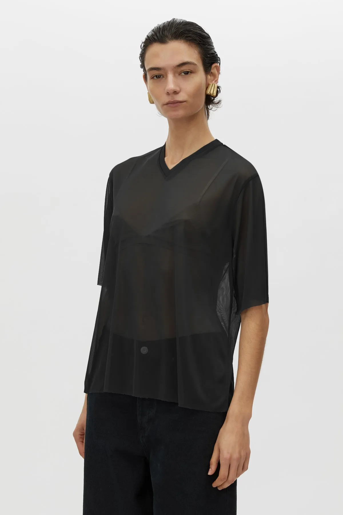 Enigma V Neck Sheer Tee sold by camilla & marc product image thumbnail 2