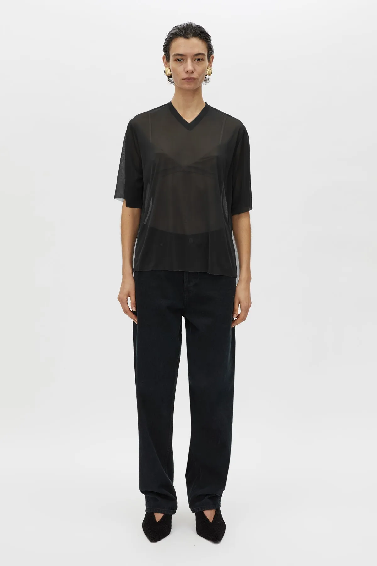 Enigma V Neck Sheer Tee sold by camilla & marc product image thumbnail 3