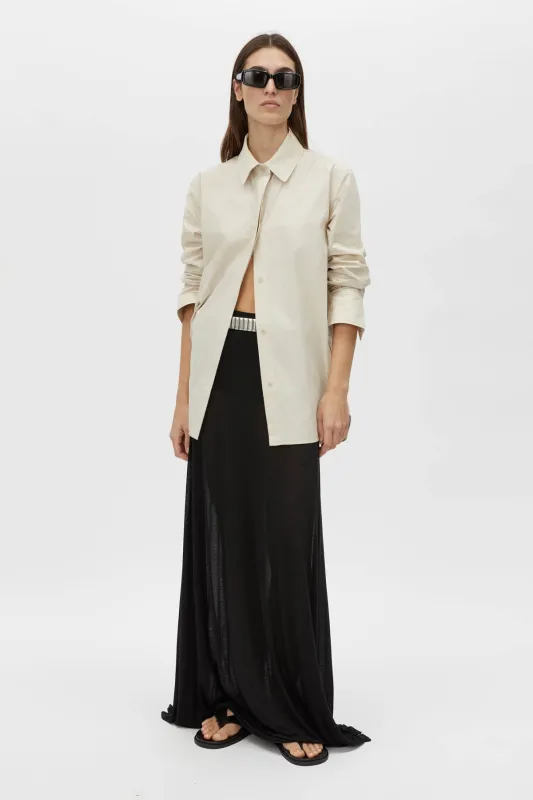 Tシャツ・カットソー camilla and marc Cream linen blend Fortuna shirt Pink Linen Shirt | Buy Online at Moss