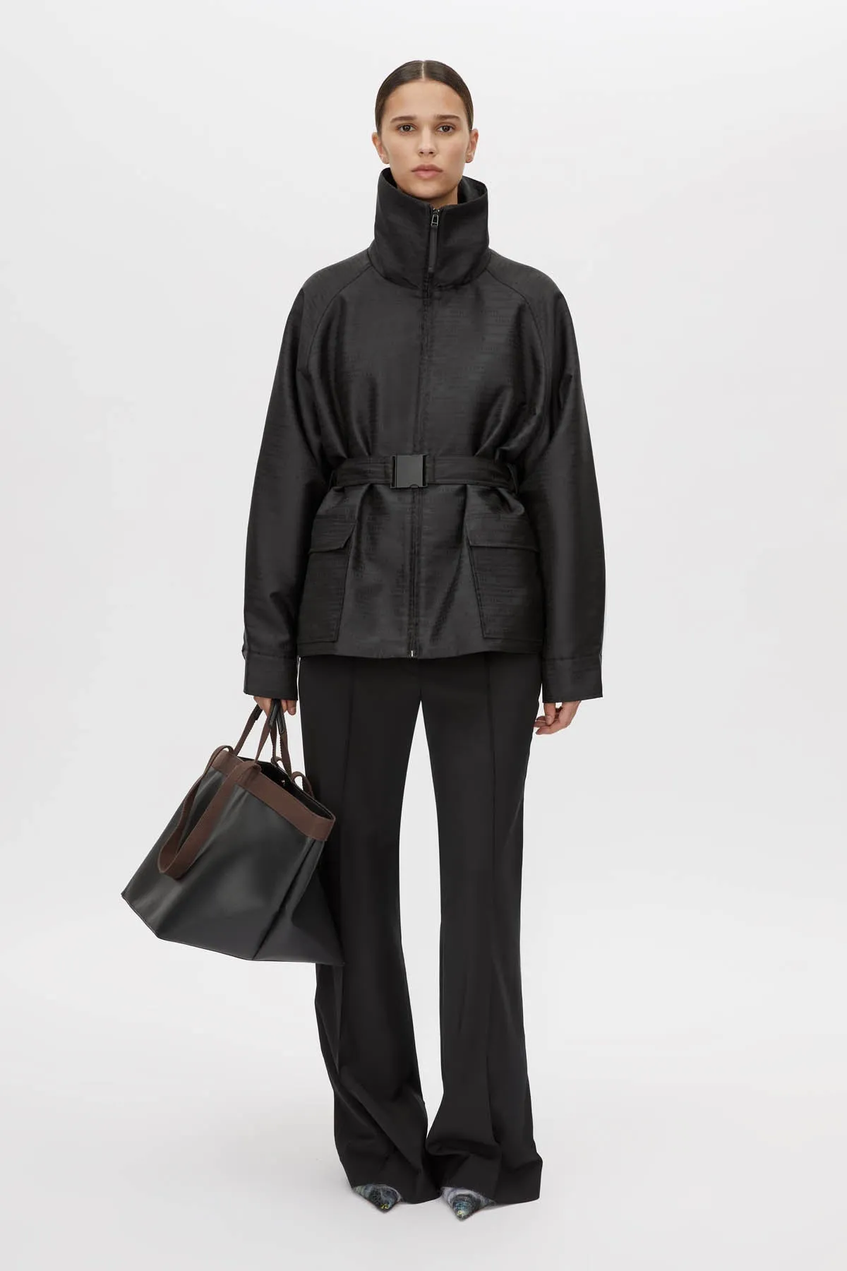 Escher Logo Jacquard Puffer Jacket sold by camilla & marc