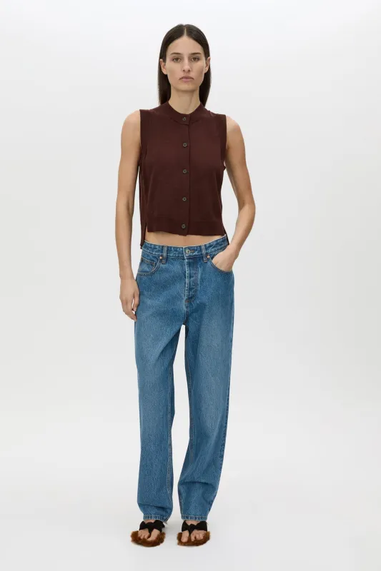 Cardinal Sleeveless Cardigan sold by camilla & marc