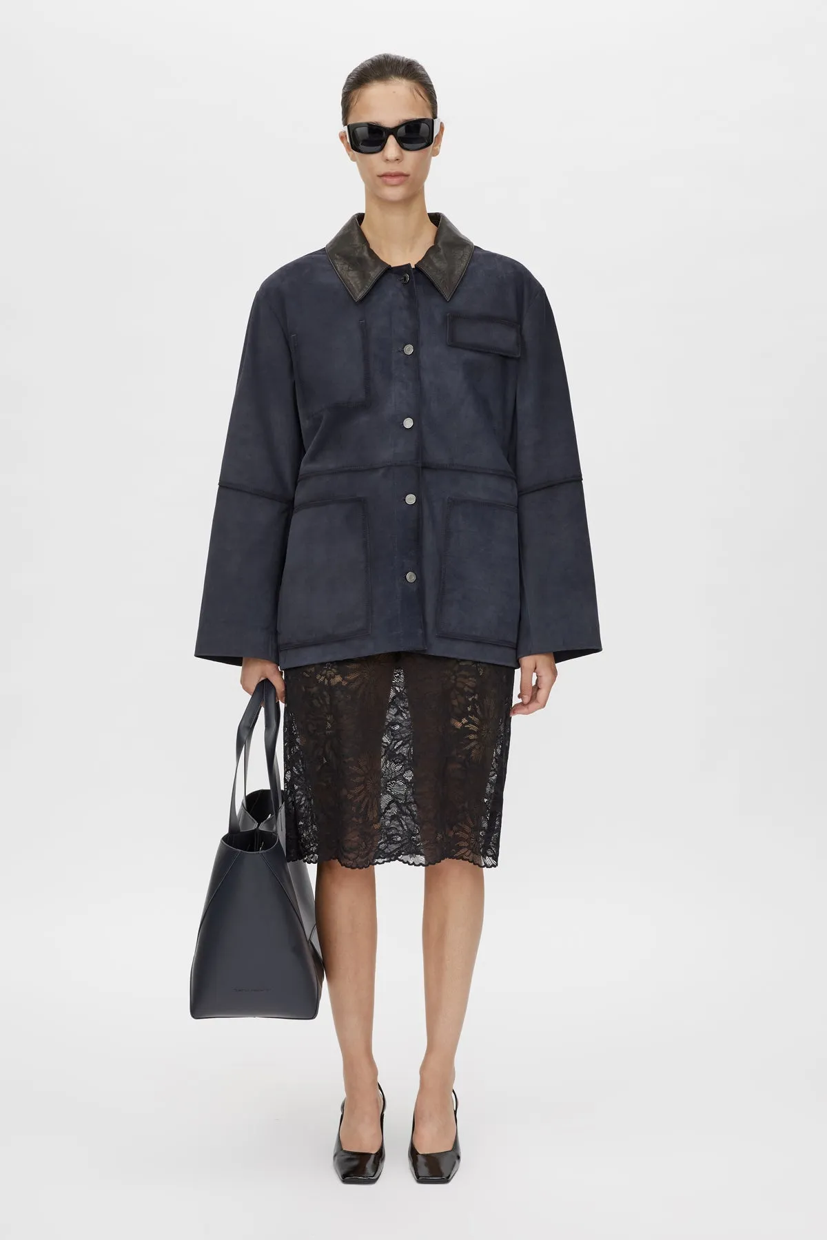 Balto Suede Leather Jacket sold by camilla & marc product image thumbnail 3