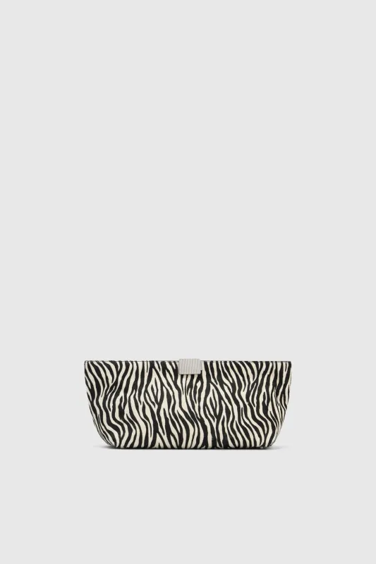 Poppy Zebra Clutch sold by camilla & marc