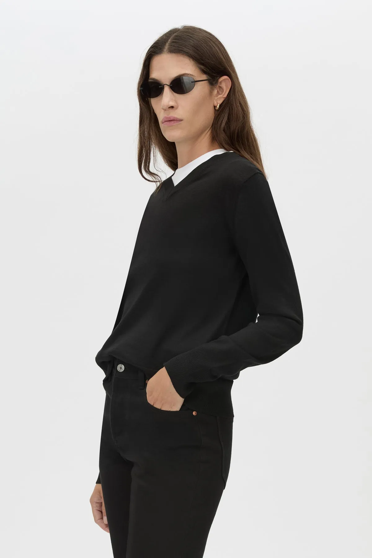 Leona Knit V Neck Sweater sold by camilla & marc product image thumbnail 2
