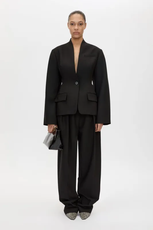 Tala Fitted Collarless Blazer made by camilla & marc
