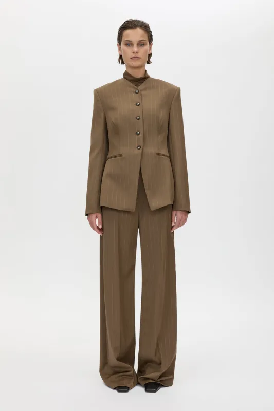 Maxim Fitted Collarless Blazer made by camilla & marc