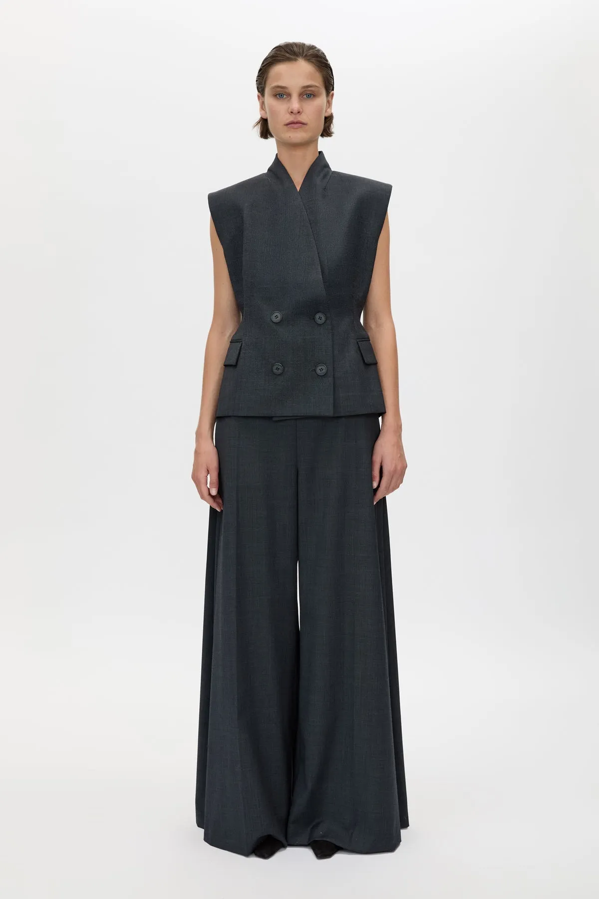Ascent Wide Leg Side Pleat Pant sold by camilla & marc