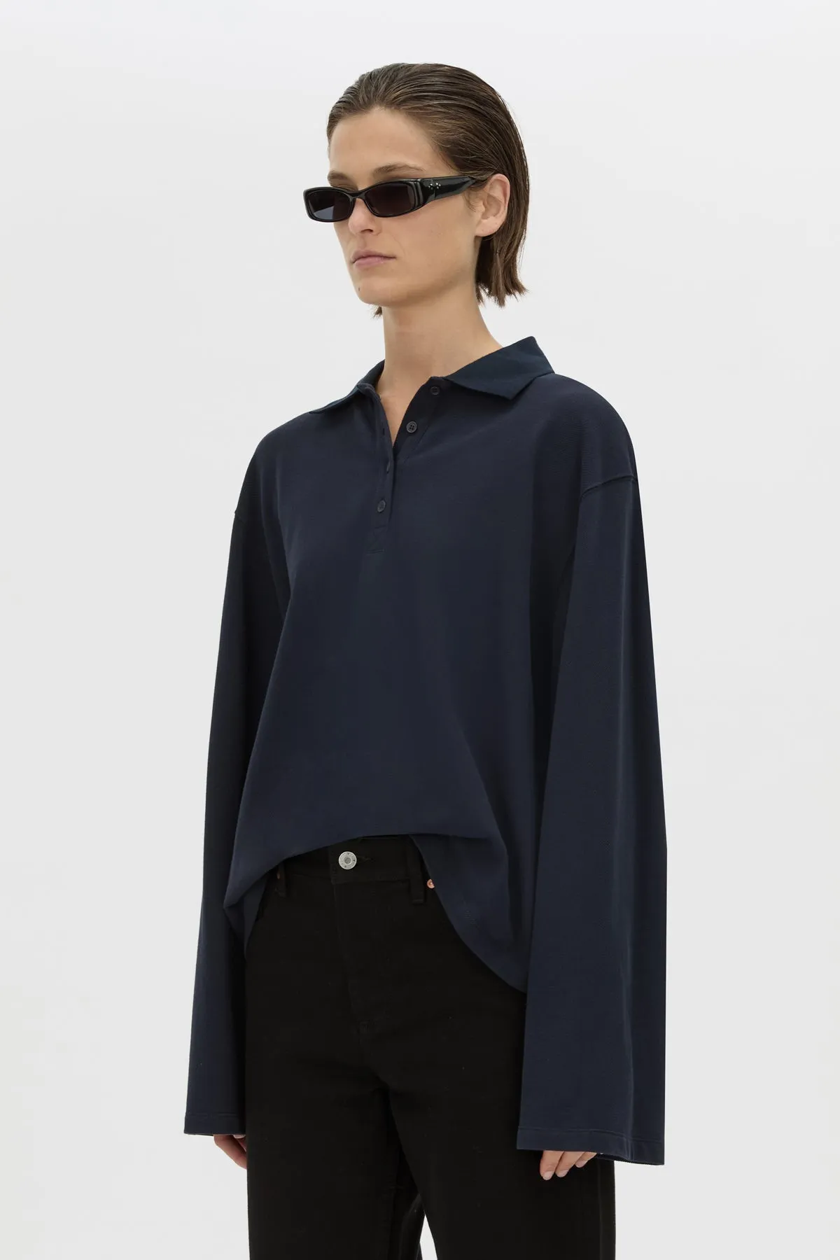 Moreno Long Sleeve Polo Top sold by camilla & marc product image thumbnail 2