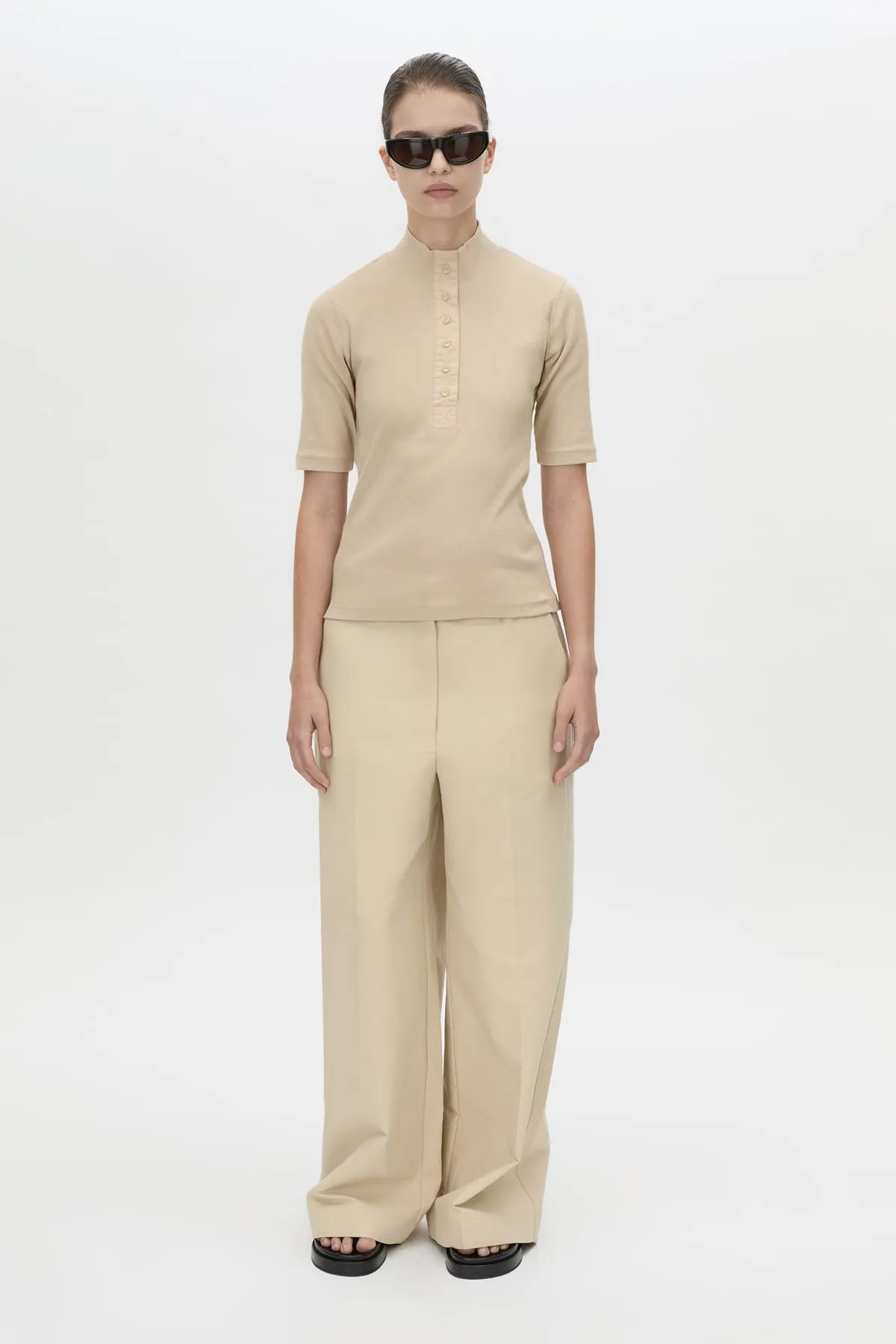 Aubrey Elbow Sleeve Rib Top sold by camilla & marc