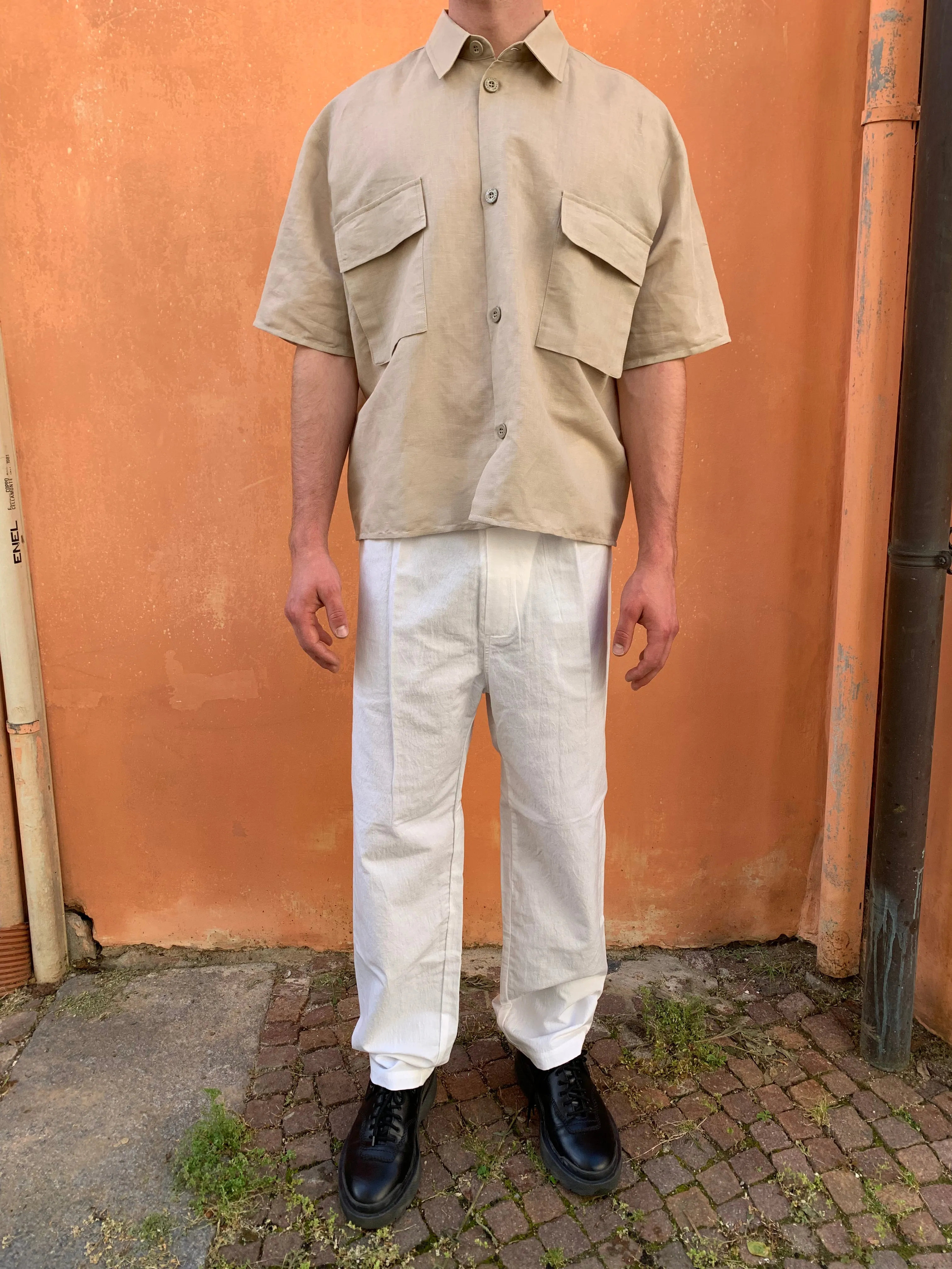 New DANGLAR - WIDE SHIRT - Summer Linen Sand sold by Camo product image thumbnail 5