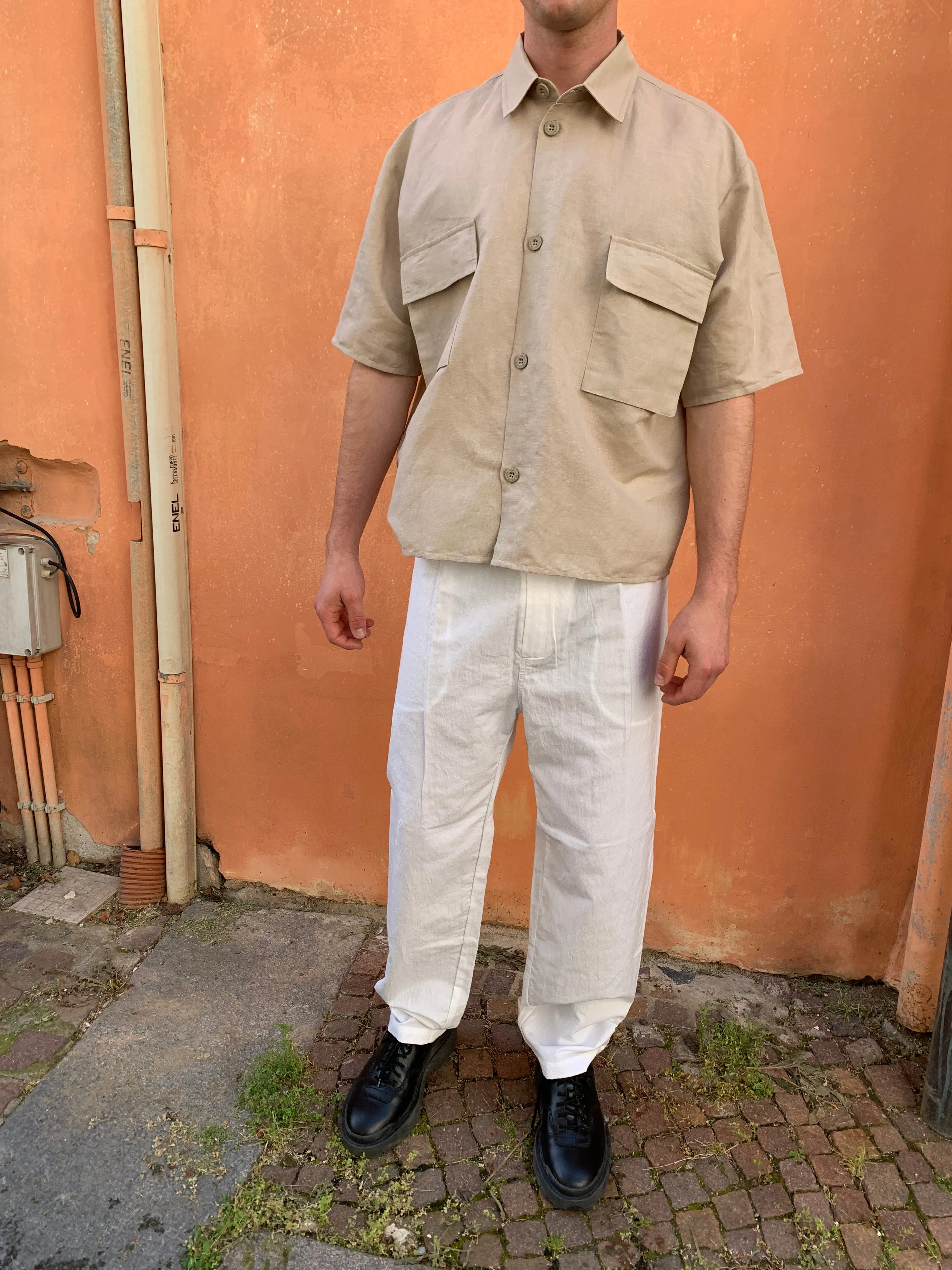 New DANGLAR - WIDE SHIRT - Summer Linen Sand sold by Camo product image thumbnail 2