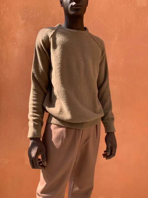 Kell- CAMEL - BOUCLE'  Knit Jumper Pullover sold by Camo