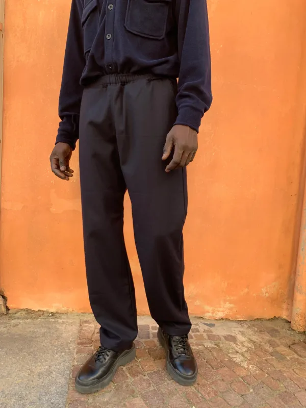ECLIPSE - ELASTIC TROUSERS - Winter Wool Navy made by Camo