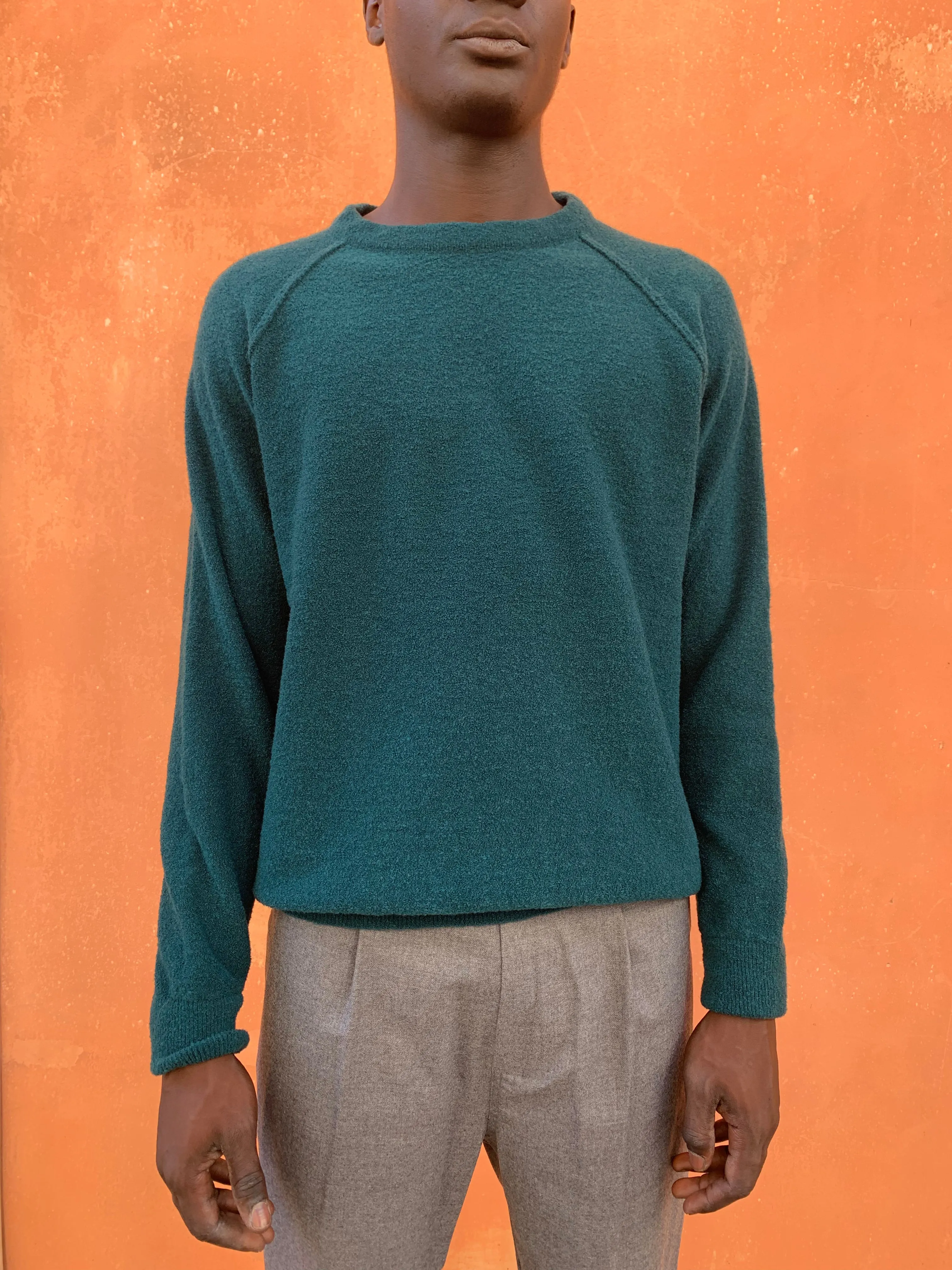 Kell- PETROL GREEN - BOUCLE' Knit Jumper Pullover sold by Camo product image thumbnail 3