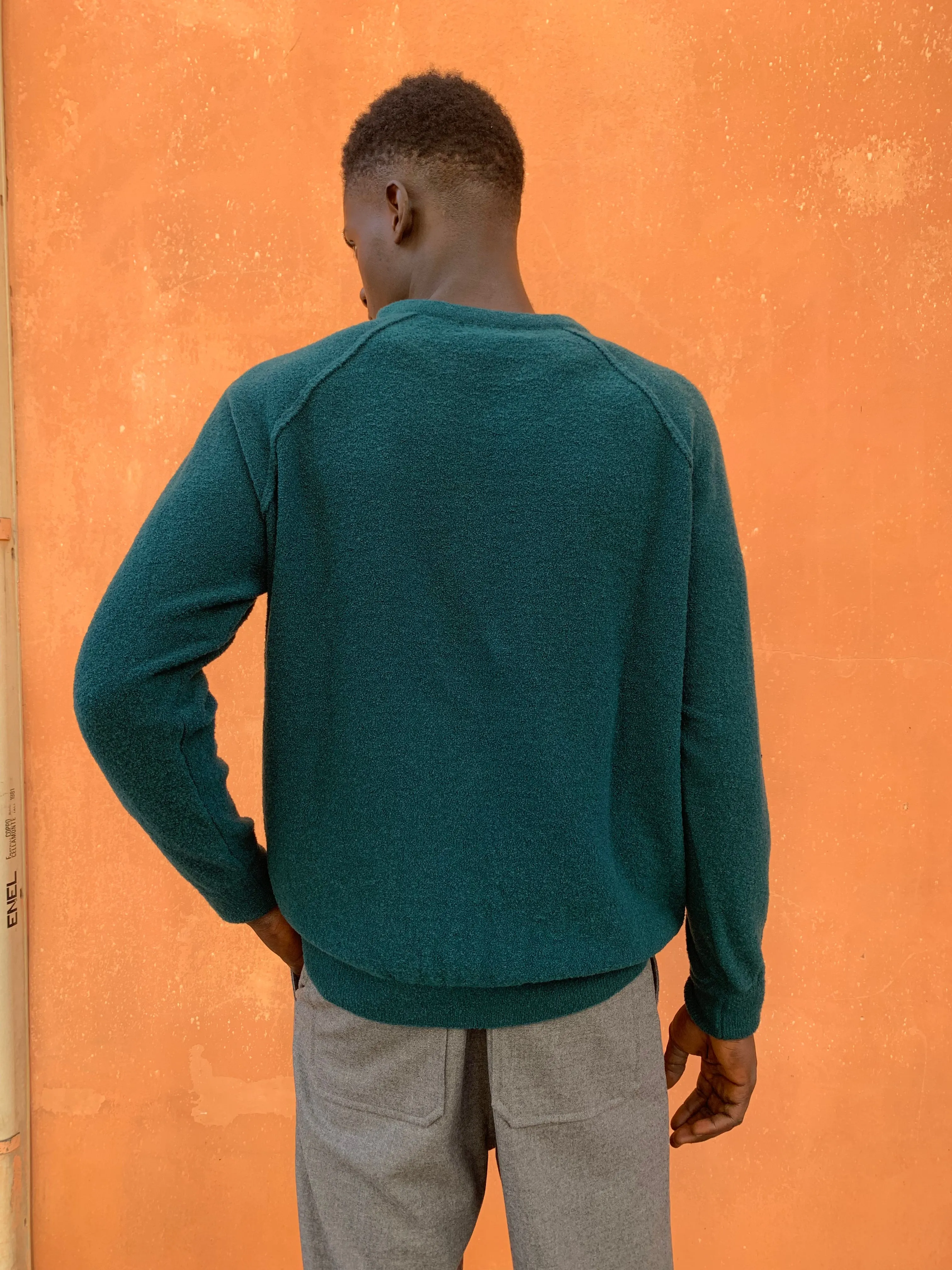 Kell- PETROL GREEN - BOUCLE' Knit Jumper Pullover sold by Camo product image thumbnail 5