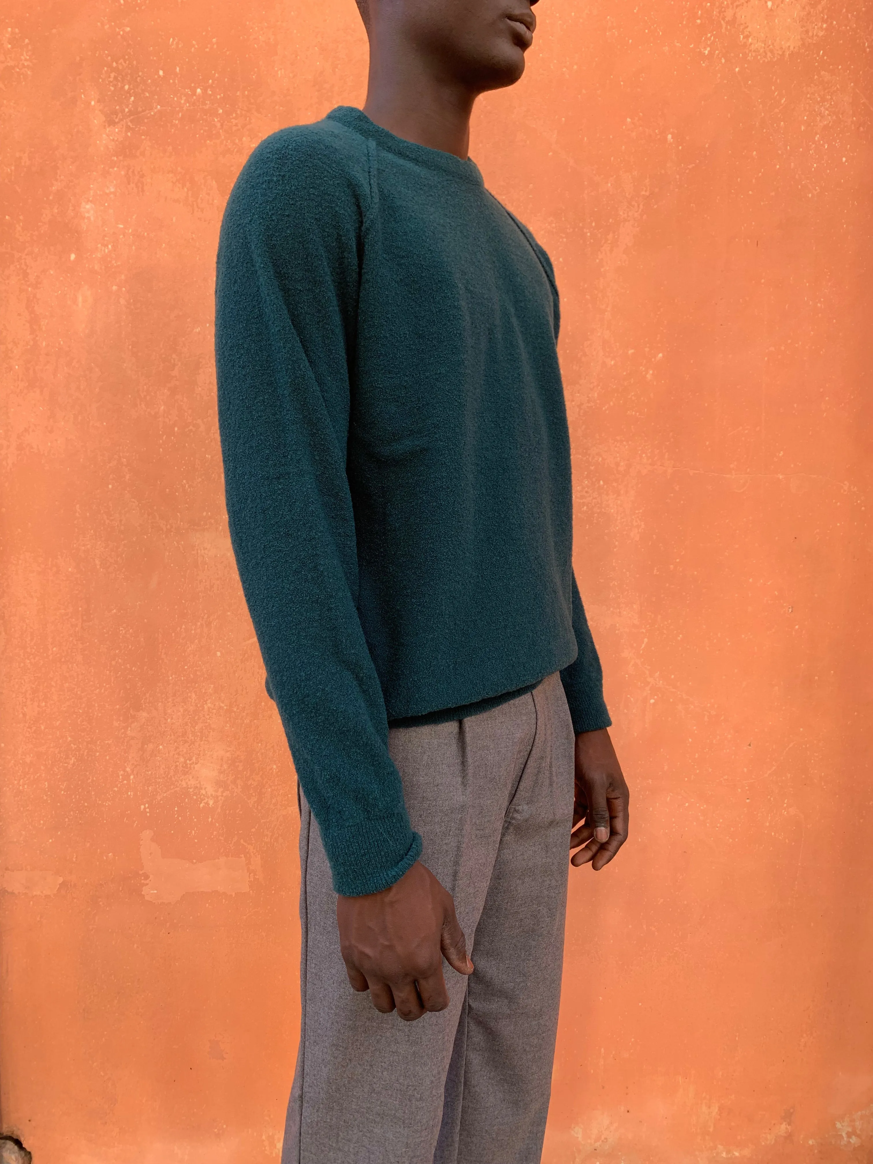 Kell- PETROL GREEN - BOUCLE' Knit Jumper Pullover sold by Camo product image thumbnail 2