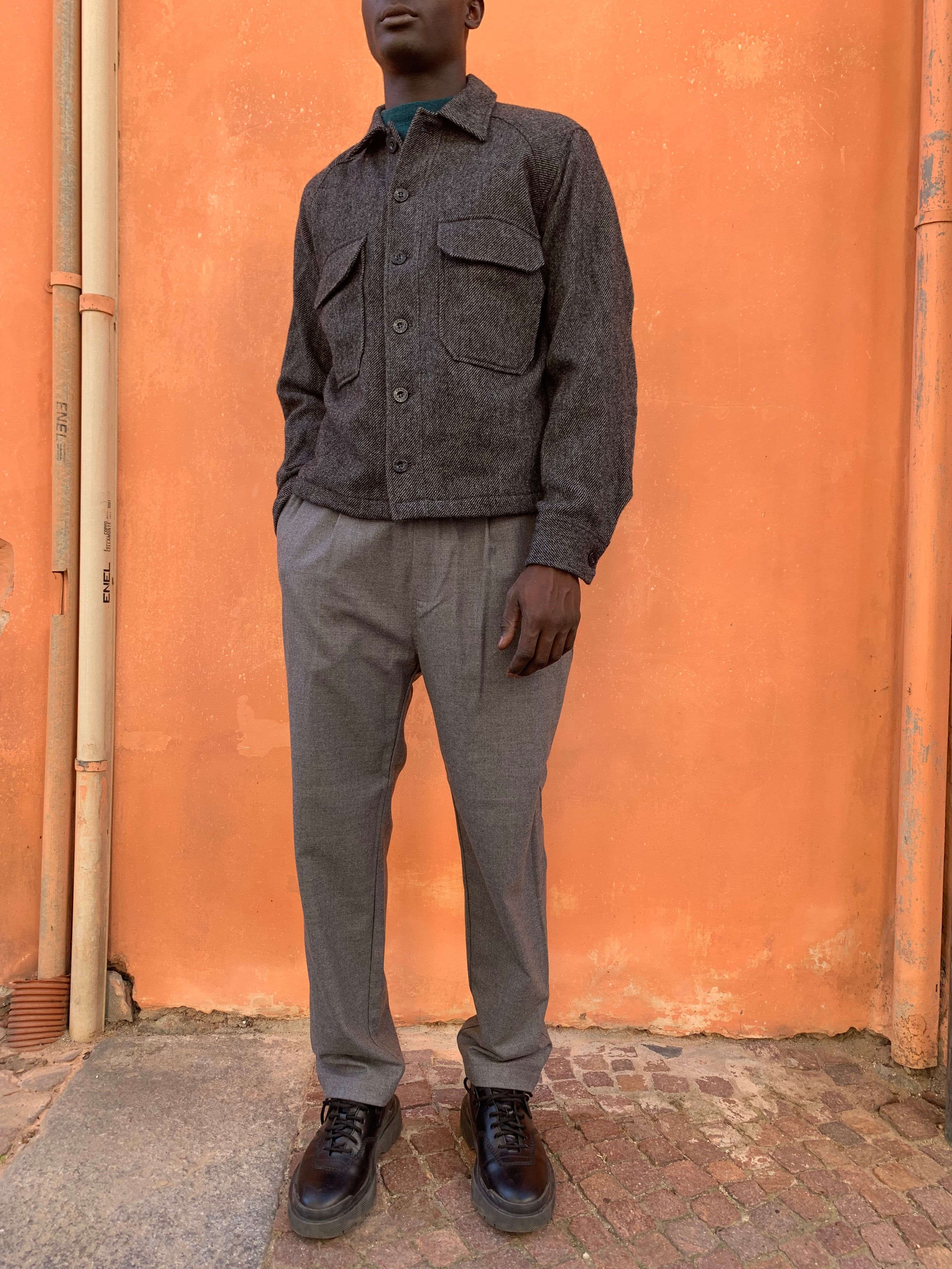 BALIO - JACKET SHIRT - Harringbone Wool Gray sold by Camo product image thumbnail 2