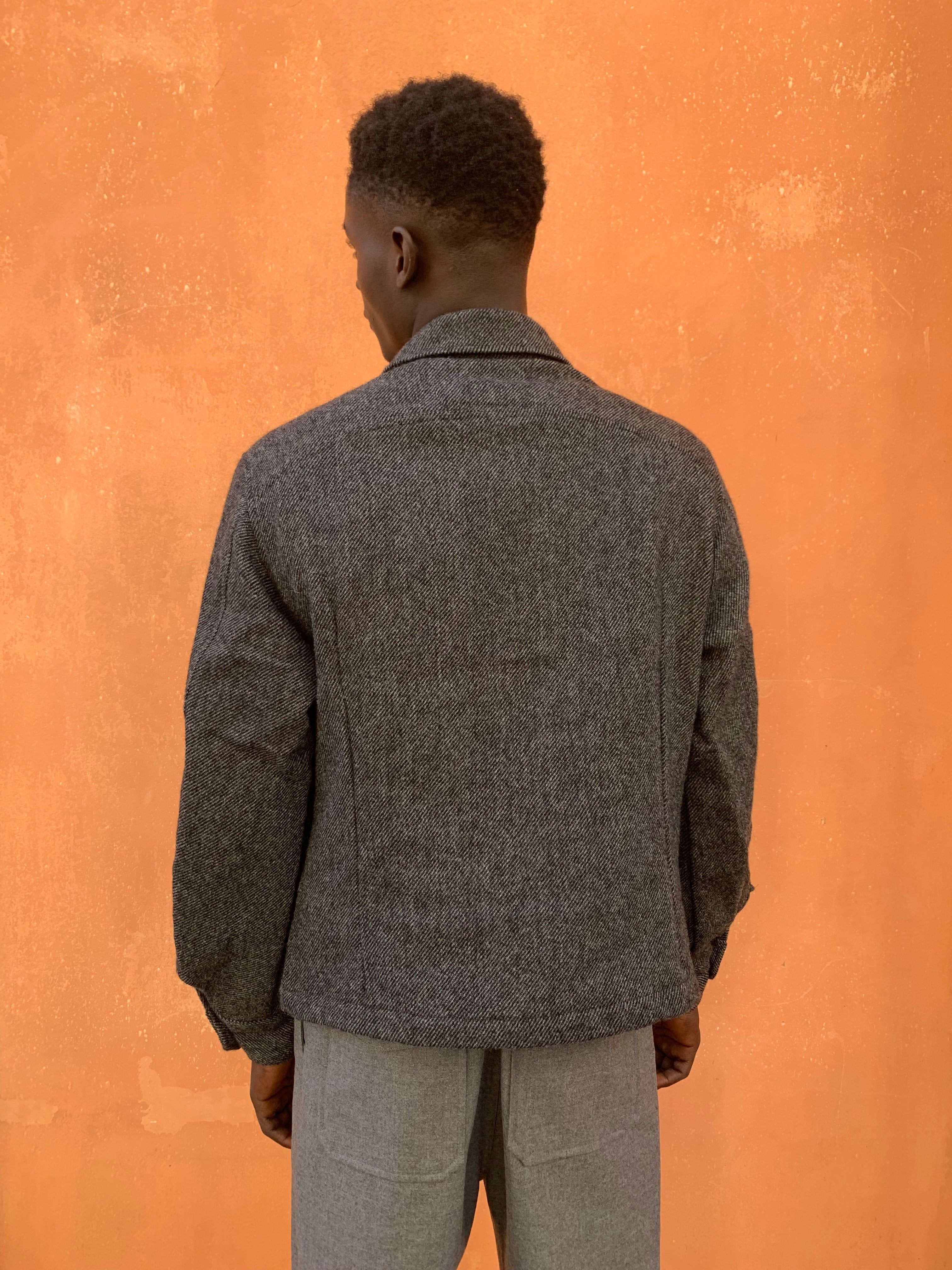 BALIO - JACKET SHIRT - Harringbone Wool Gray sold by Camo product image thumbnail 5