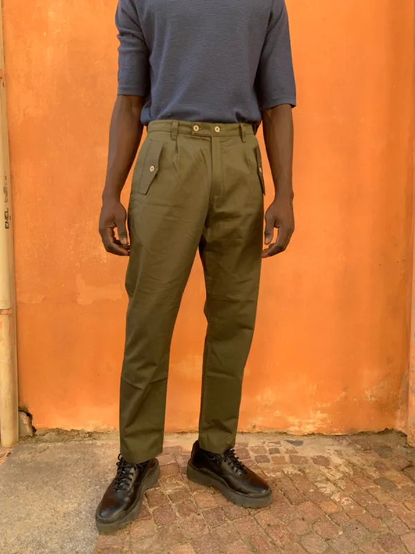 TYSON - ORIGINAL CAMO TROUSERS - Drill Cotton Forest Green sold by Camo