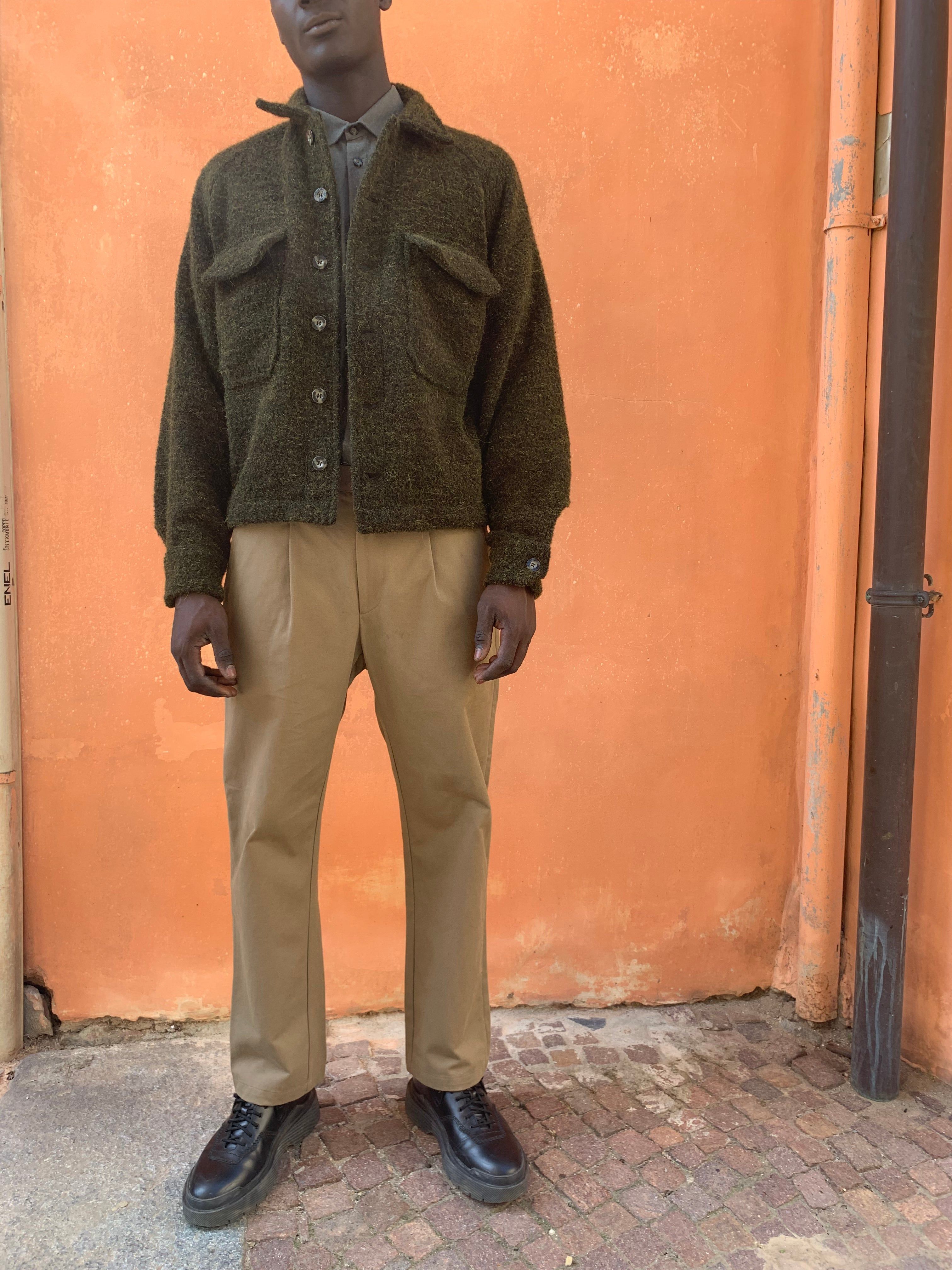 BALIO - JACKET SHIRT - Heavy Boucle' Wool Green sold by Camo product image thumbnail 4