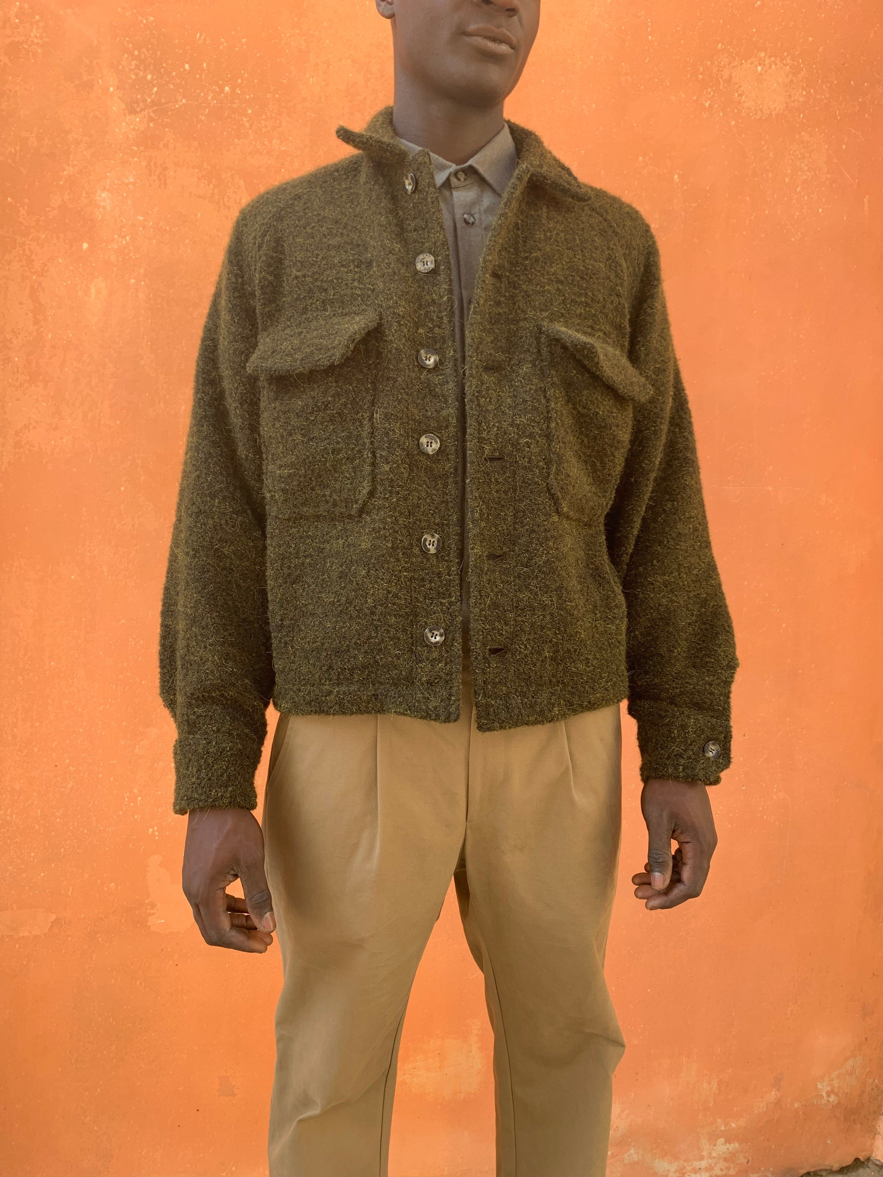BALIO - JACKET SHIRT - Heavy Boucle' Wool Green sold by Camo product image thumbnail 6