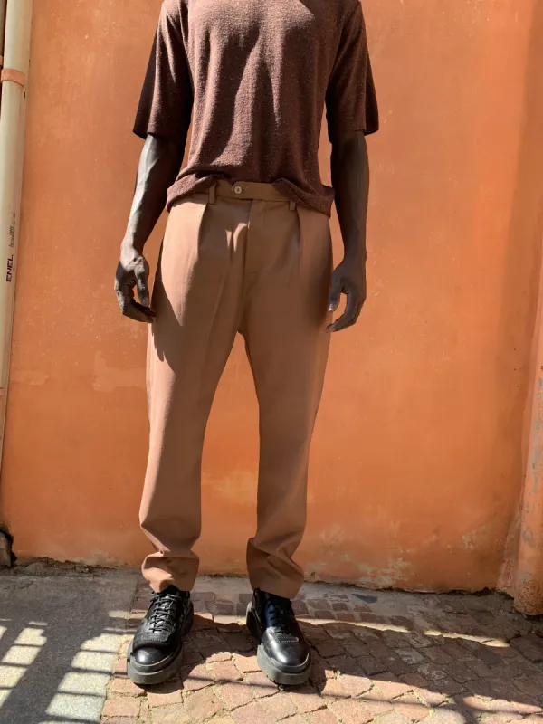 COMANCHE - CLASSIC TROUSERS - Twill Cotton Kaki/Brown sold by Camo
