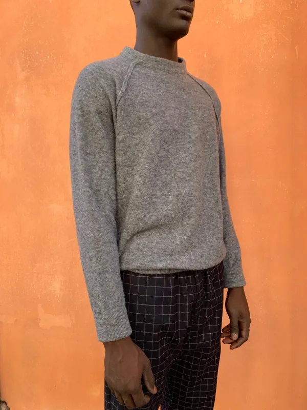 Kell- LIGHT GREY - BOUCLE'  Knit Jumper Pullover sold by Camo