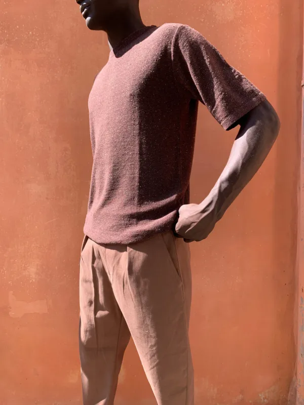 SUNNY - KNIT T-SHIRT - Super Boucle' Navy sold by Camo