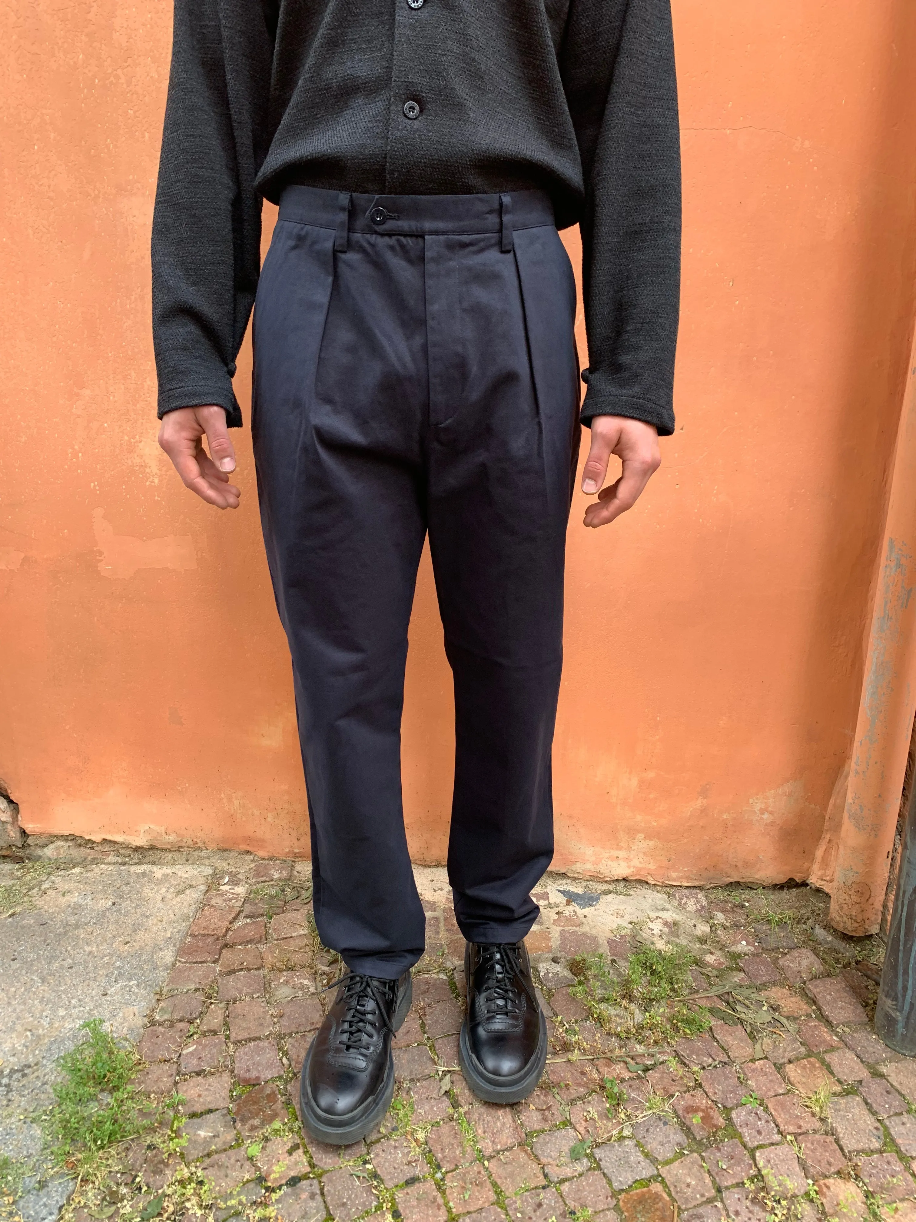 COMANCHE - CLASSIC TROUSERS - Warm Twill Cotton Navy sold by Camo product image thumbnail 4