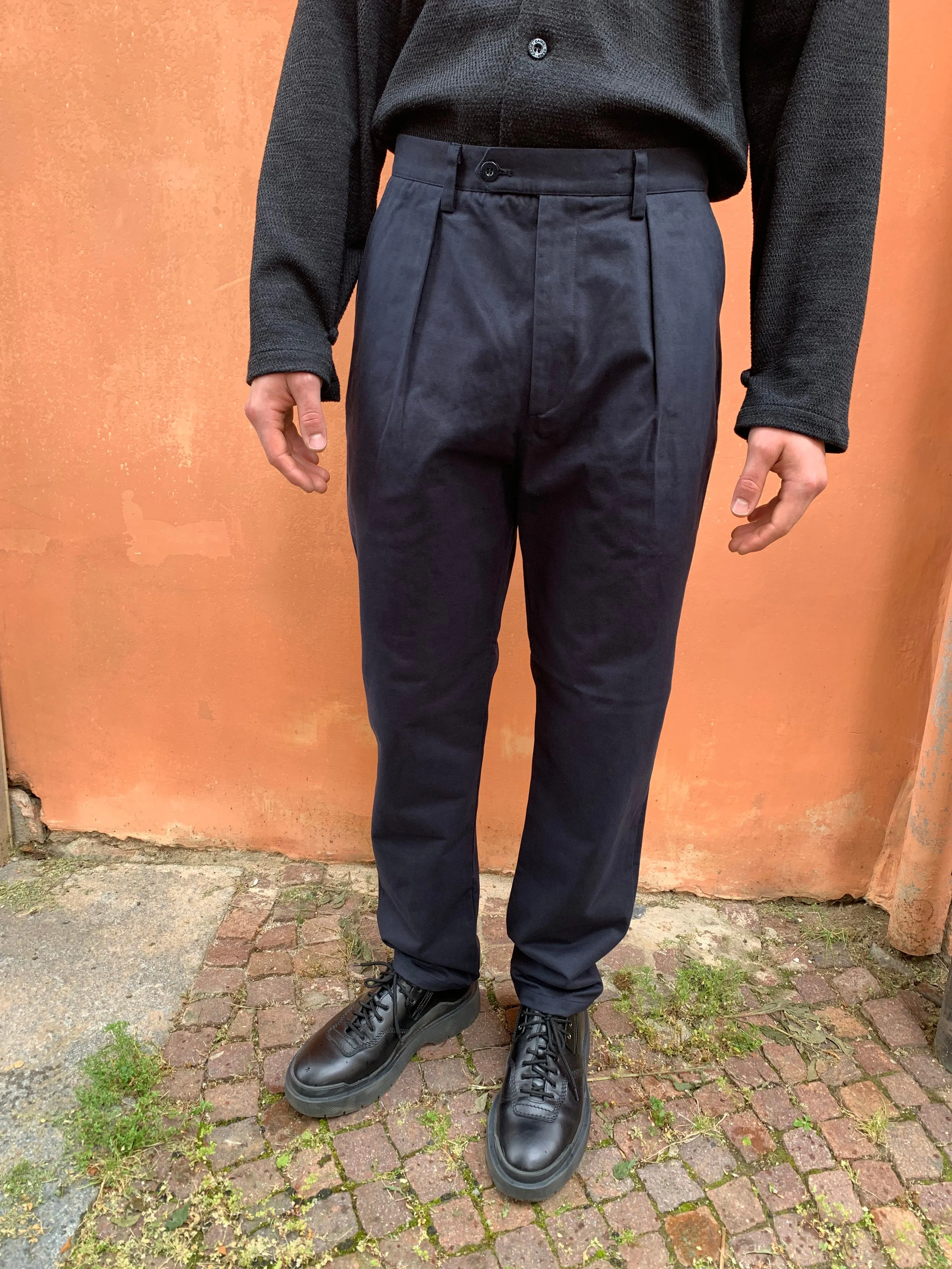 COMANCHE - CLASSIC TROUSERS - Warm Twill Cotton Navy sold by Camo product image thumbnail 3