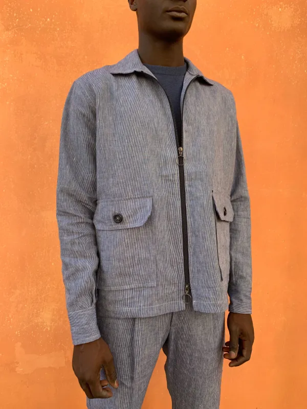 LIMA ZIP - JACKET SHIRT -  Wool check Yellow sold by Camo