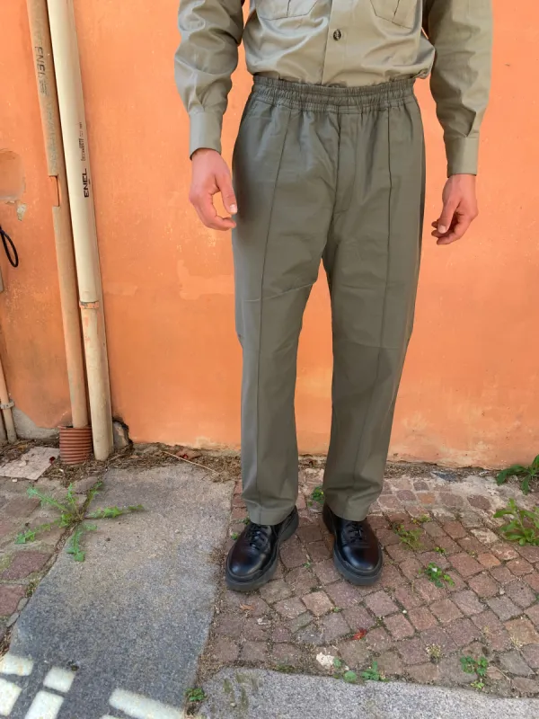 GOLIATH – NEW ELASTIC TROUSERS - Drill Cotton Olive sold by Camo
