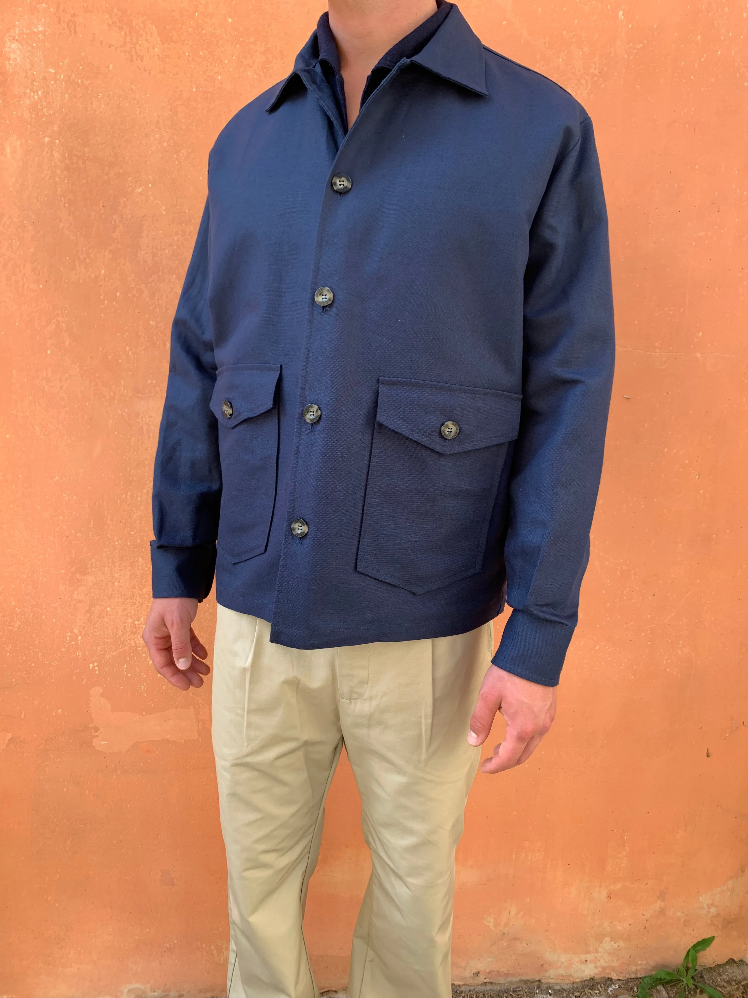 ARCHER – NEW LIMA 4X4 JACKET - Cotton Indaco Stripe Navy sold by Camo