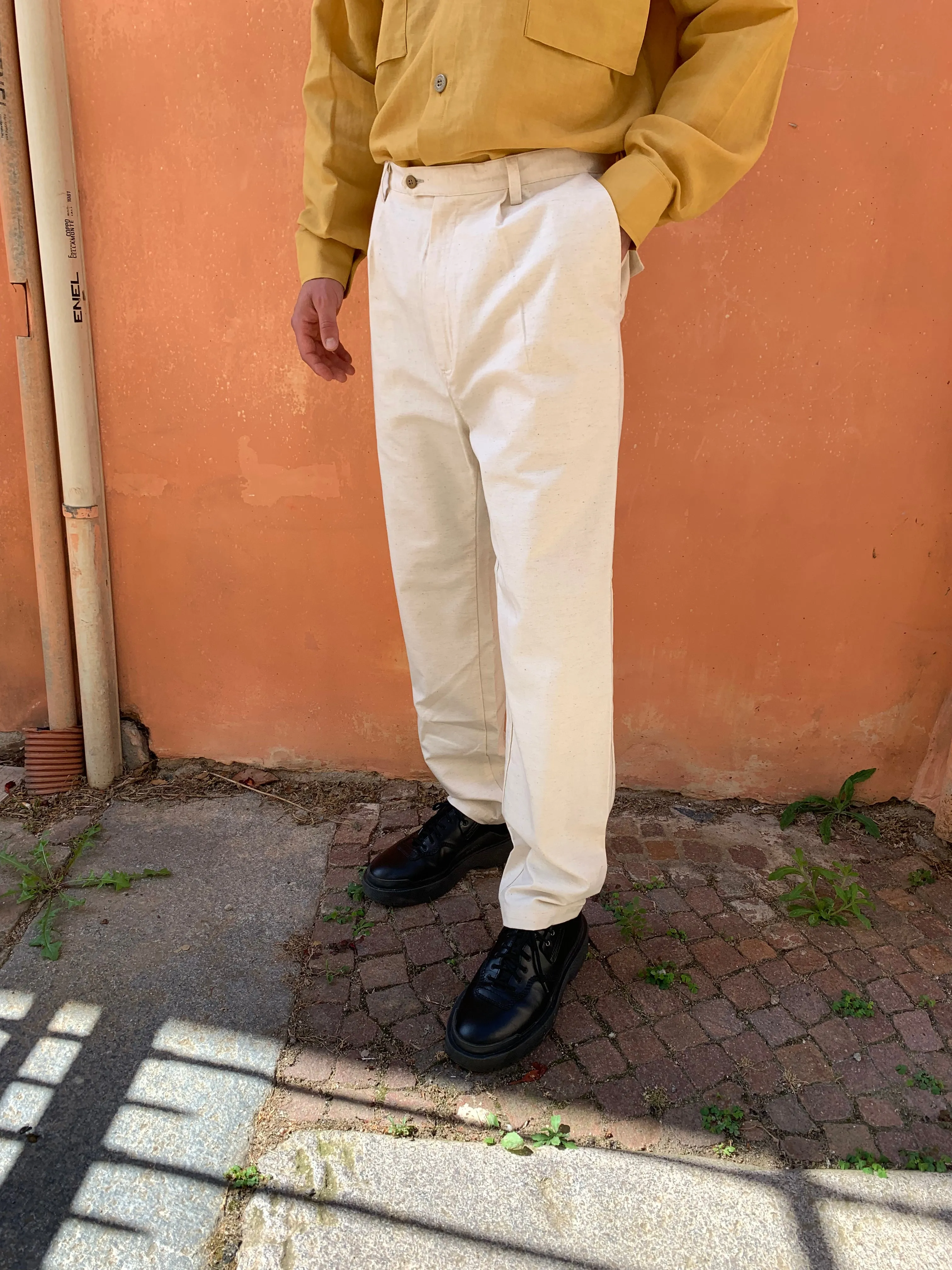 COMANCHE - CLASSIC TROUSERS - Linen Renkum Natural sold by Camo product image thumbnail 2