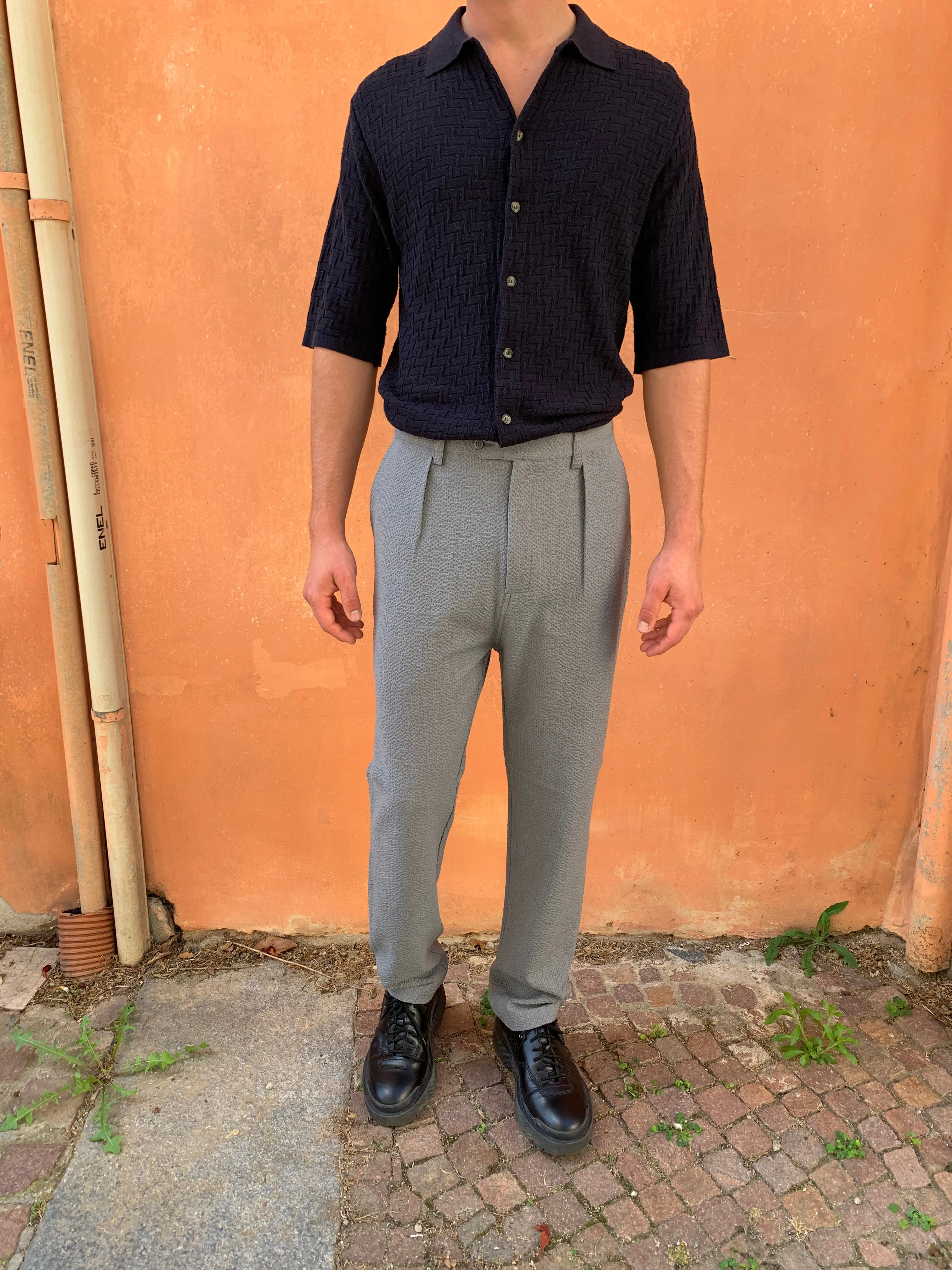 COMANCHE - CLASSIC TROUSERS - Seersucker Grey sold by Camo product image thumbnail 2