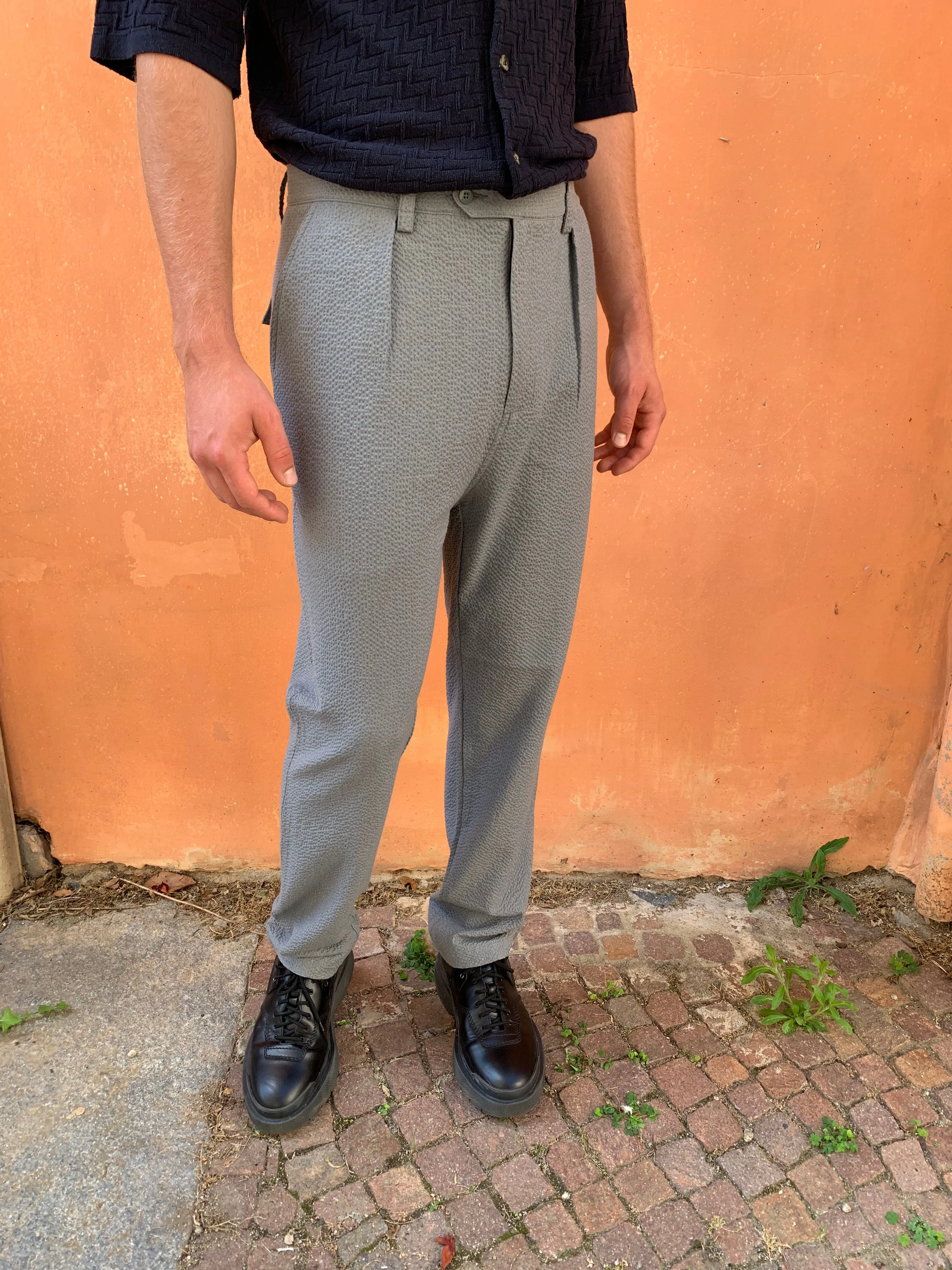 COMANCHE - CLASSIC TROUSERS - Seersucker Grey sold by Camo product image thumbnail 3