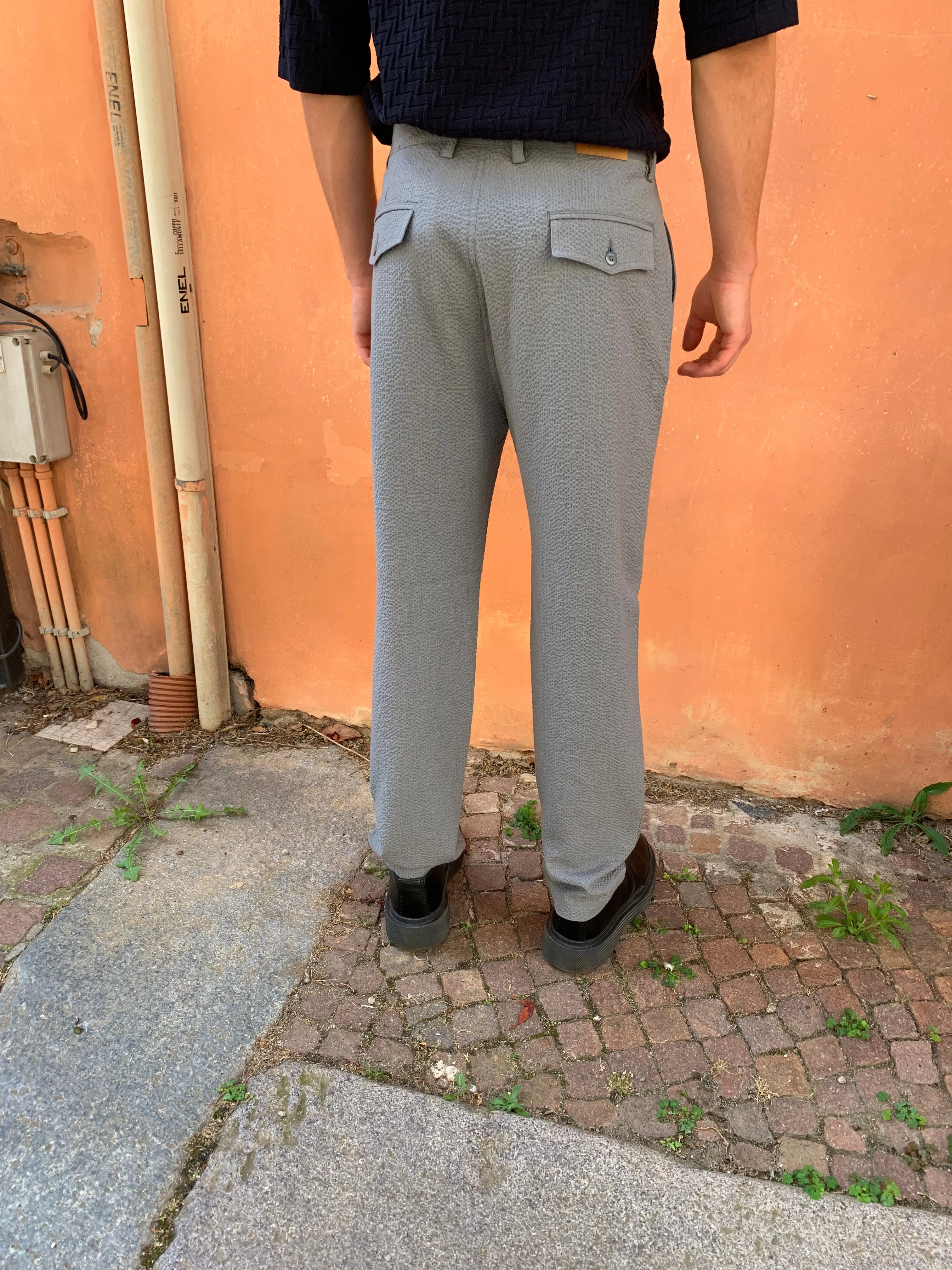 COMANCHE - CLASSIC TROUSERS - Seersucker Grey sold by Camo product image thumbnail 5
