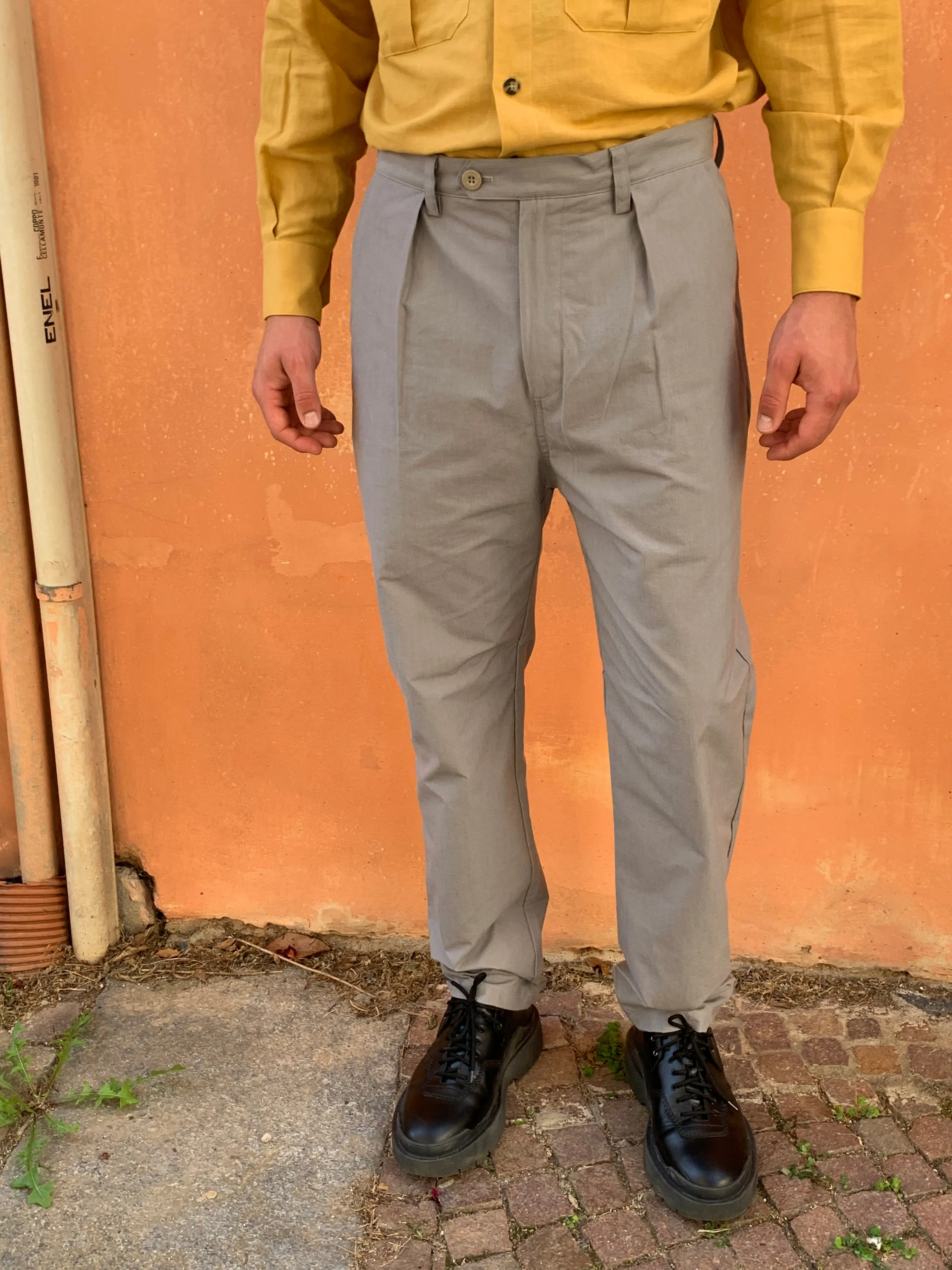 COMANCHE - CLASSIC TROUSERS - Canvas Cotton Grey sold by Camo