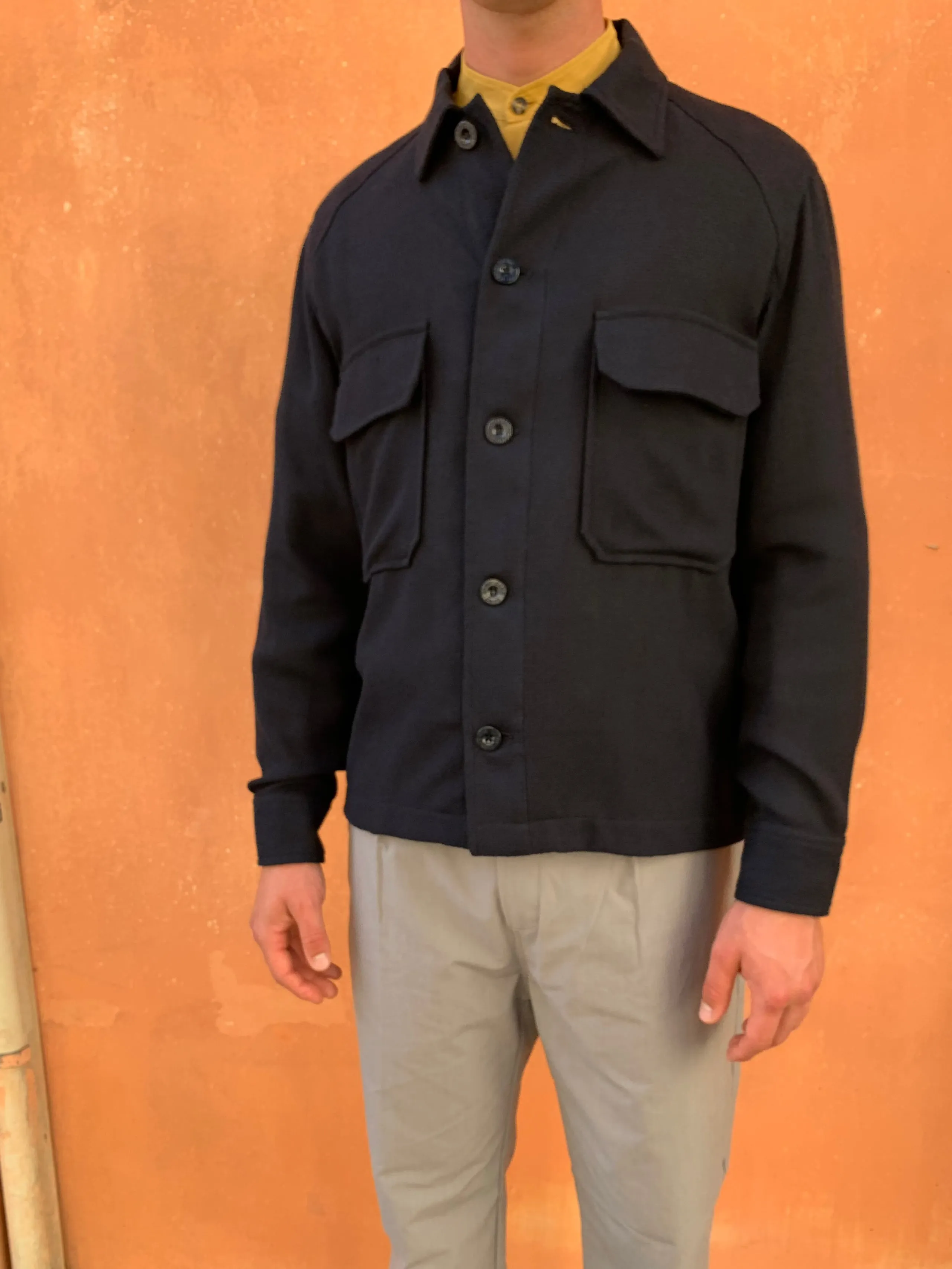 BALIO - JACKET SHIRT - Boiled H.Wool Dark Grey sold by Camo