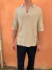 ZANE - KNIT POLO - Silk Bourette Sand sold by Camo
