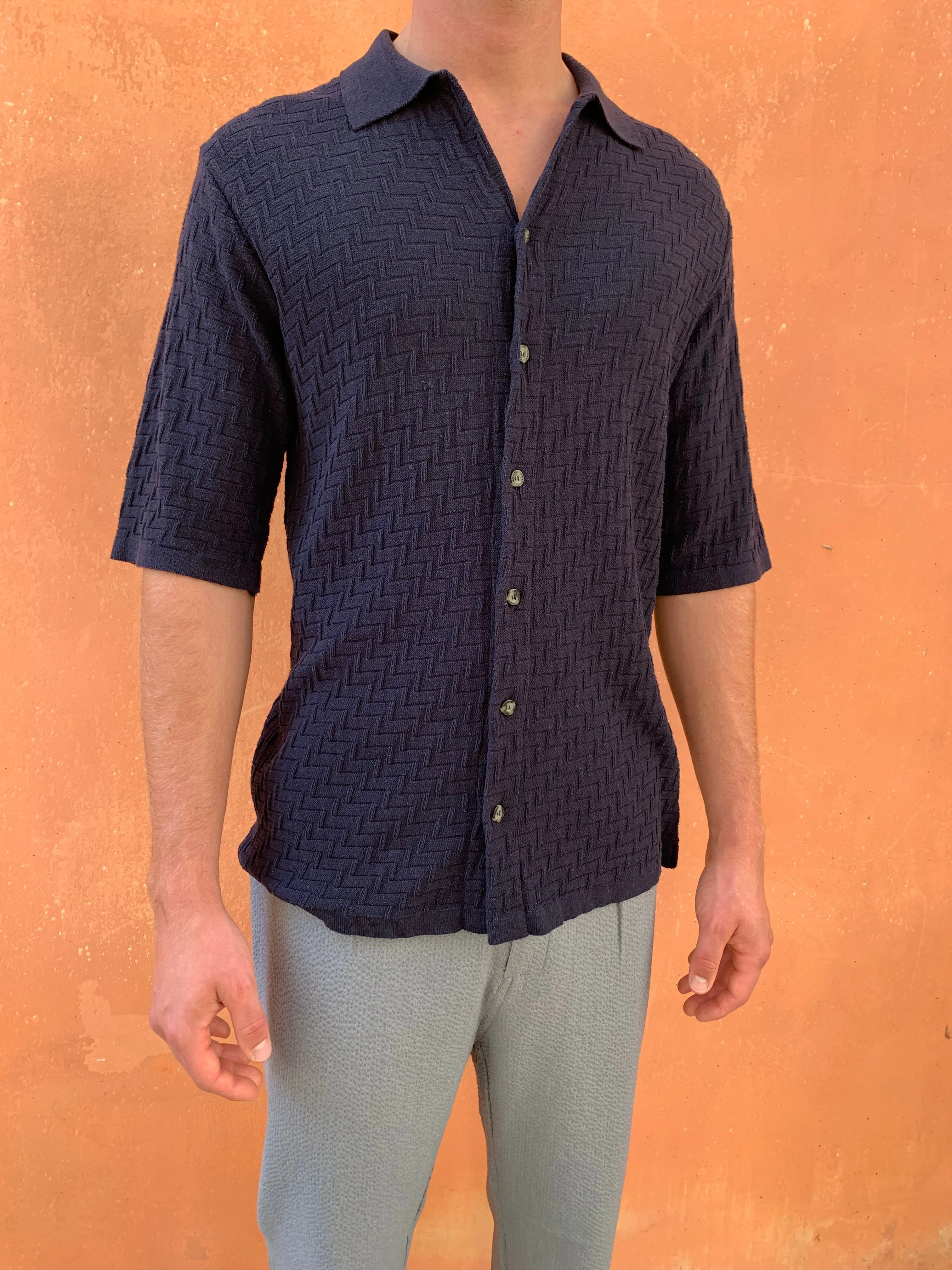 TORNADO - KNIT SHIRT - Silk Bourette Navy sold by Camo product image thumbnail 4