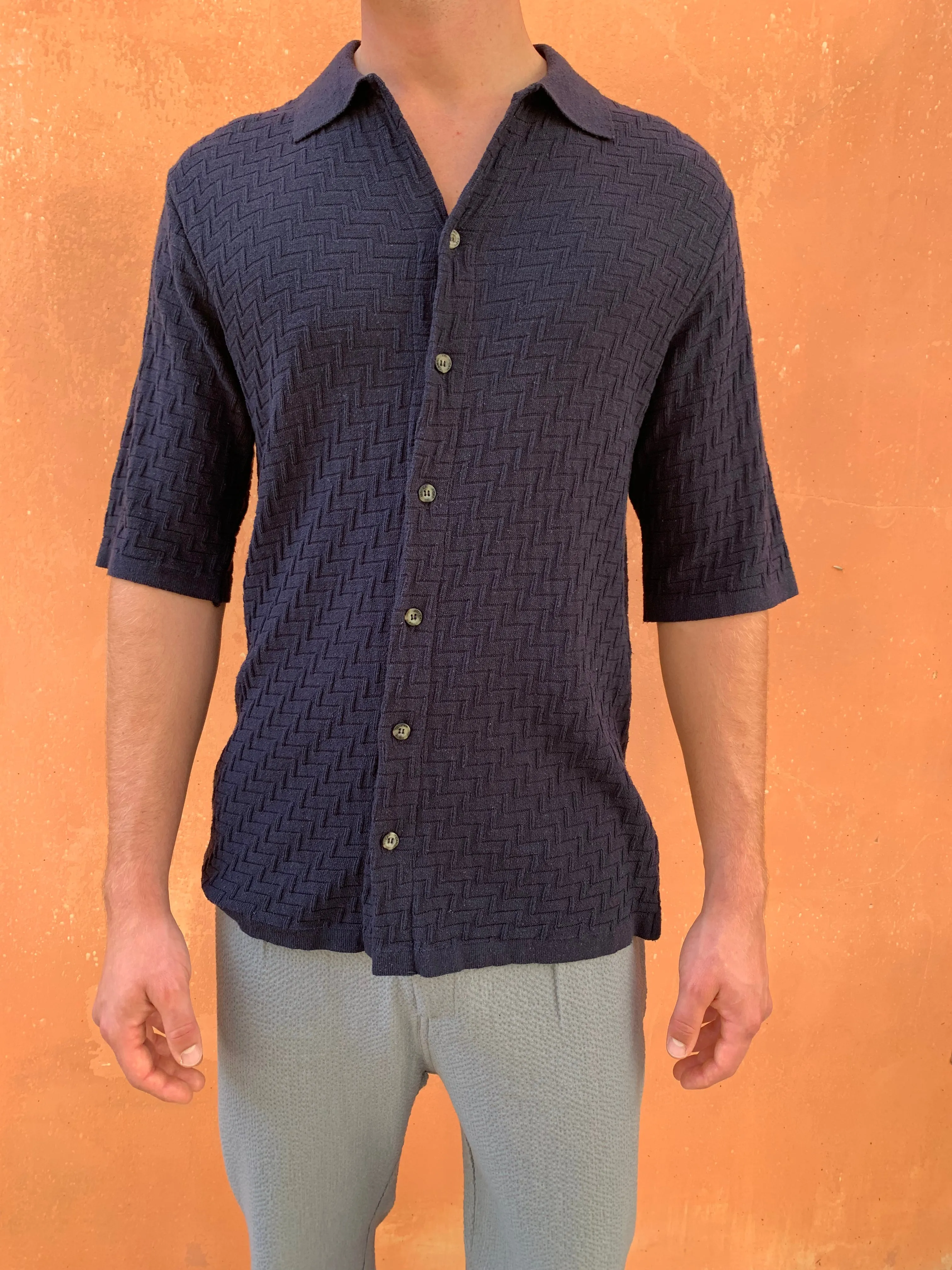 TORNADO - KNIT SHIRT - Silk Bourette Navy sold by Camo product image thumbnail 2